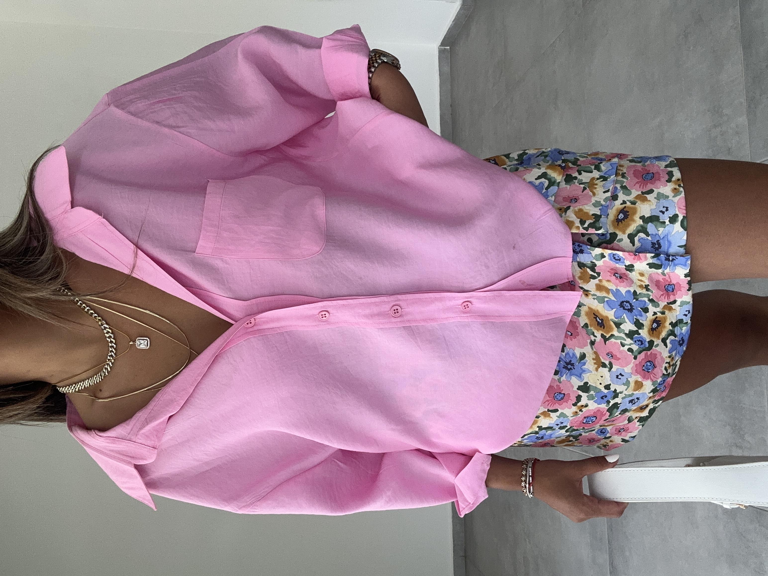 Pembe Oversize Gömlek