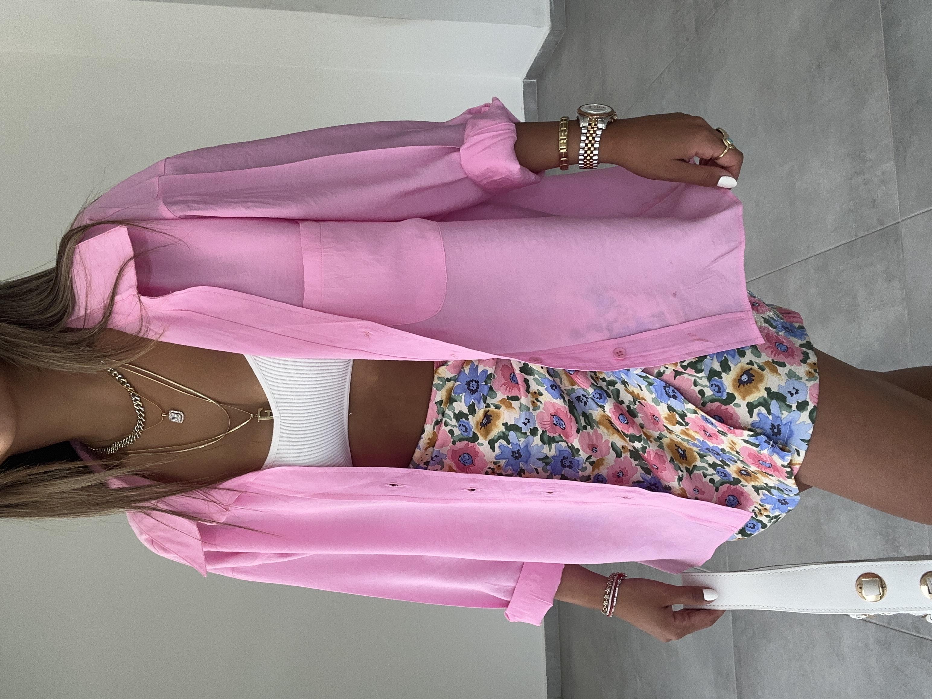 Pembe Oversize Gömlek