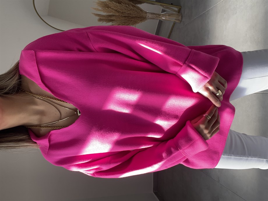 Pembe Polo Yaka Kazak