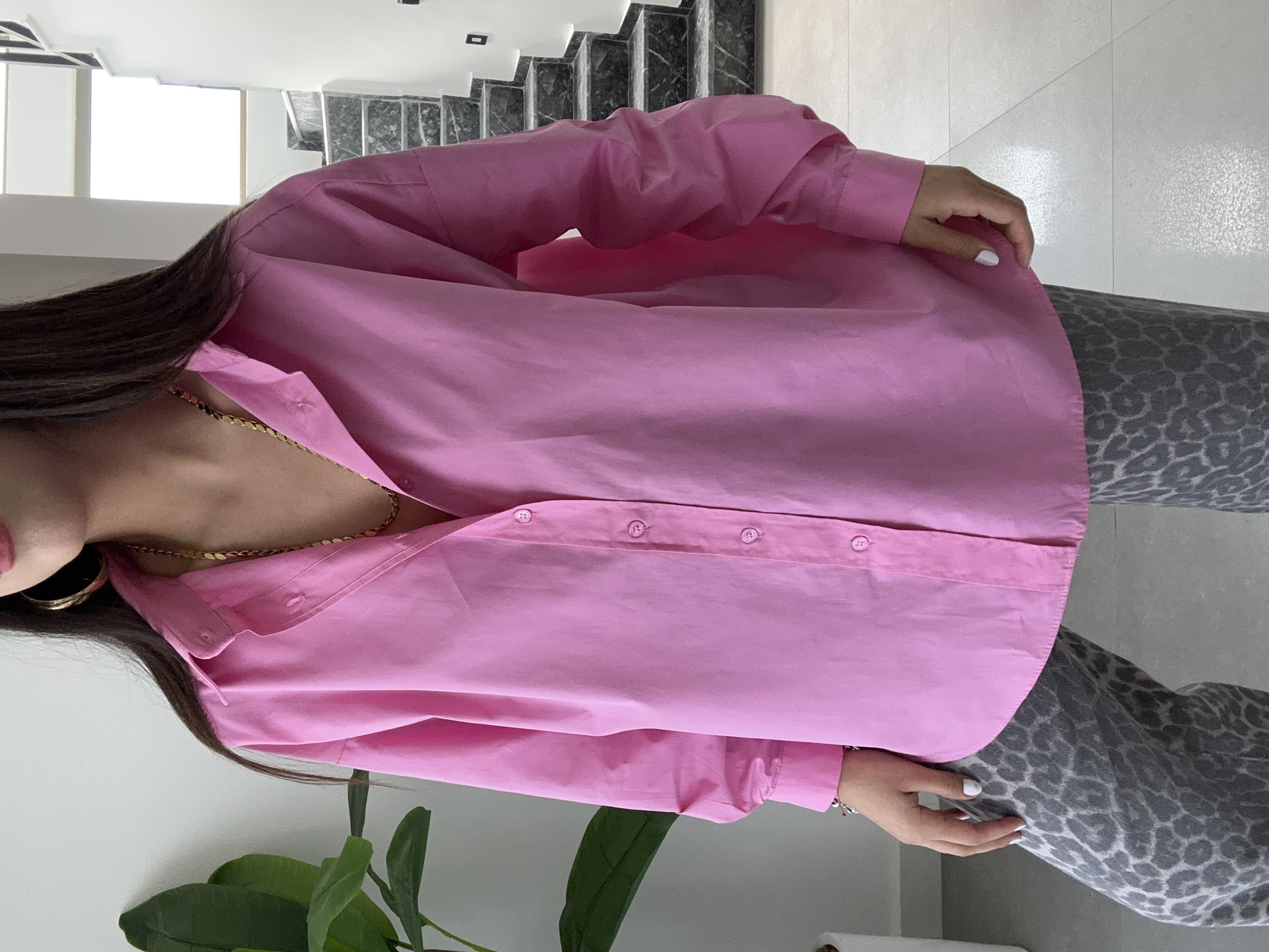 Pembe Poplin Gömlek