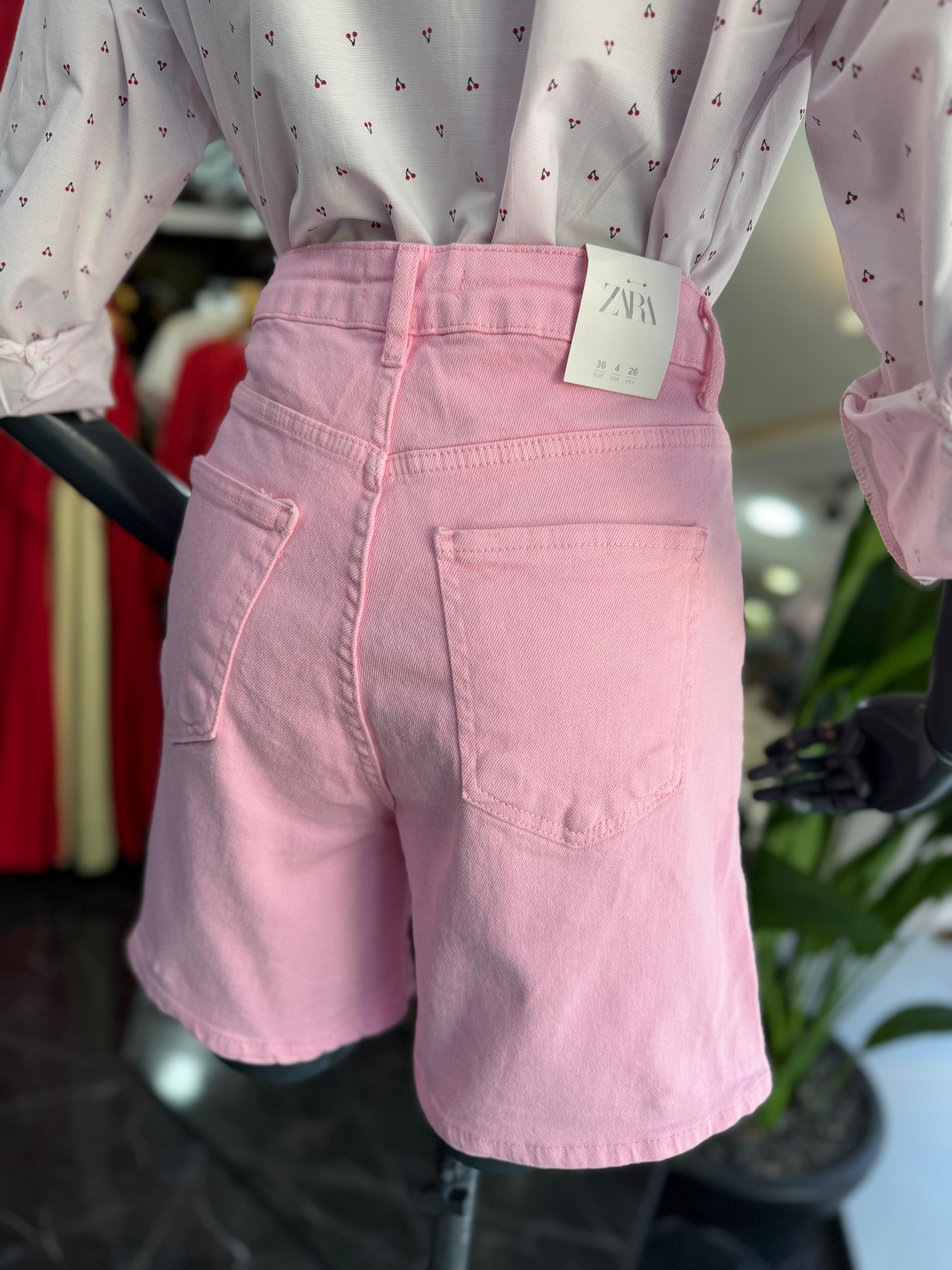 Pembe Regular Şort
