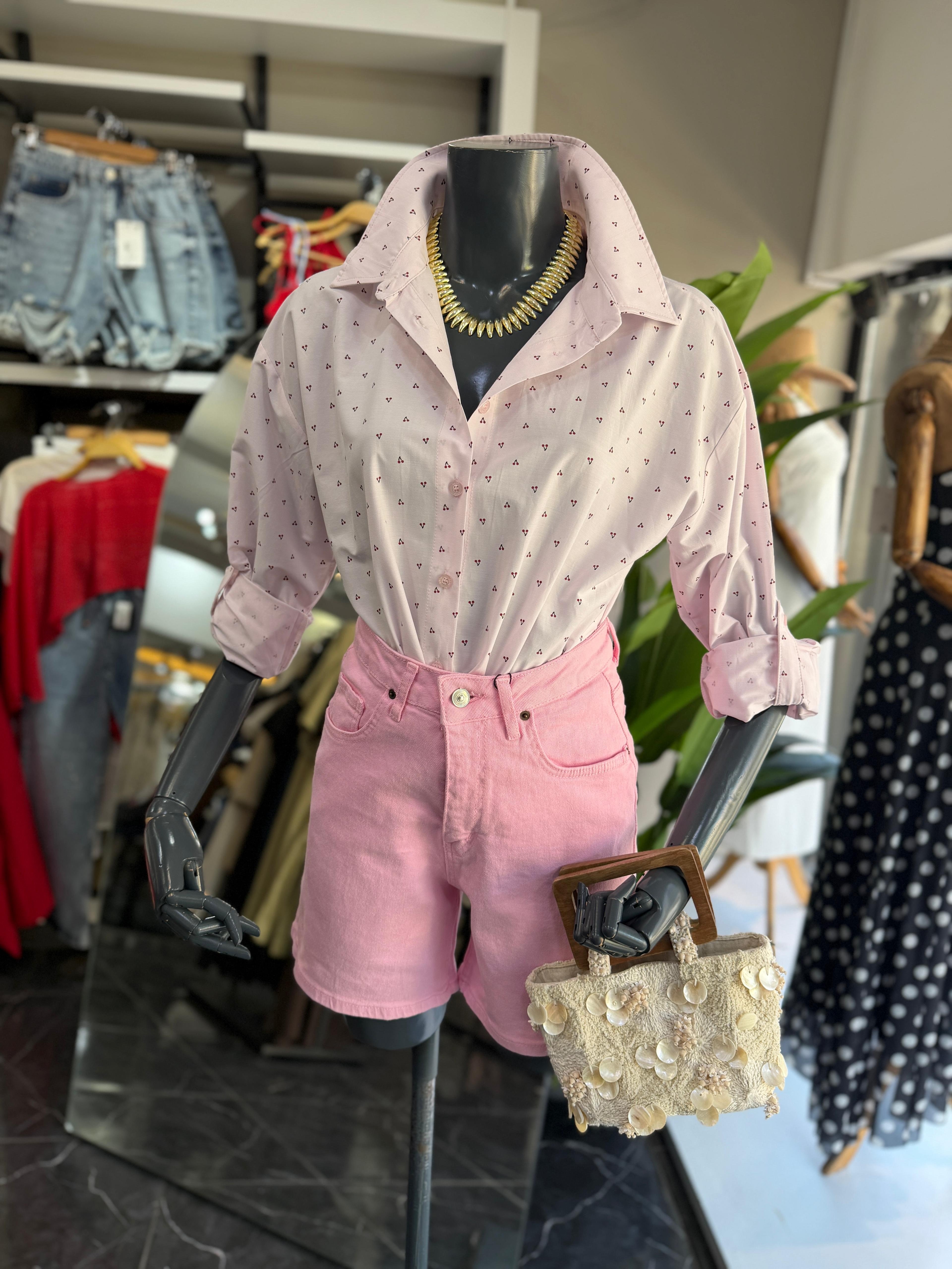 Pembe Regular Şort