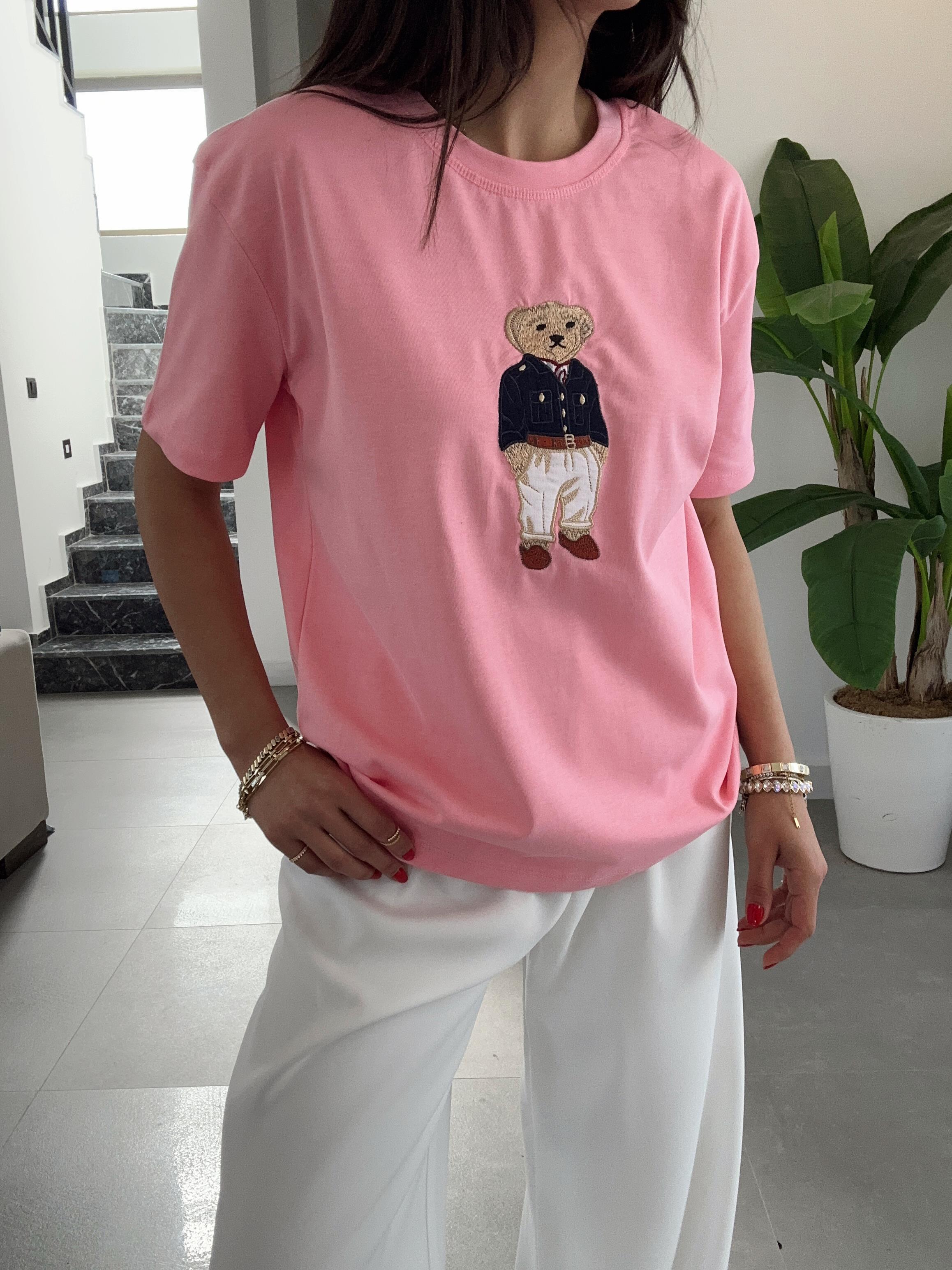 Pembe Teddy Basic Tişört