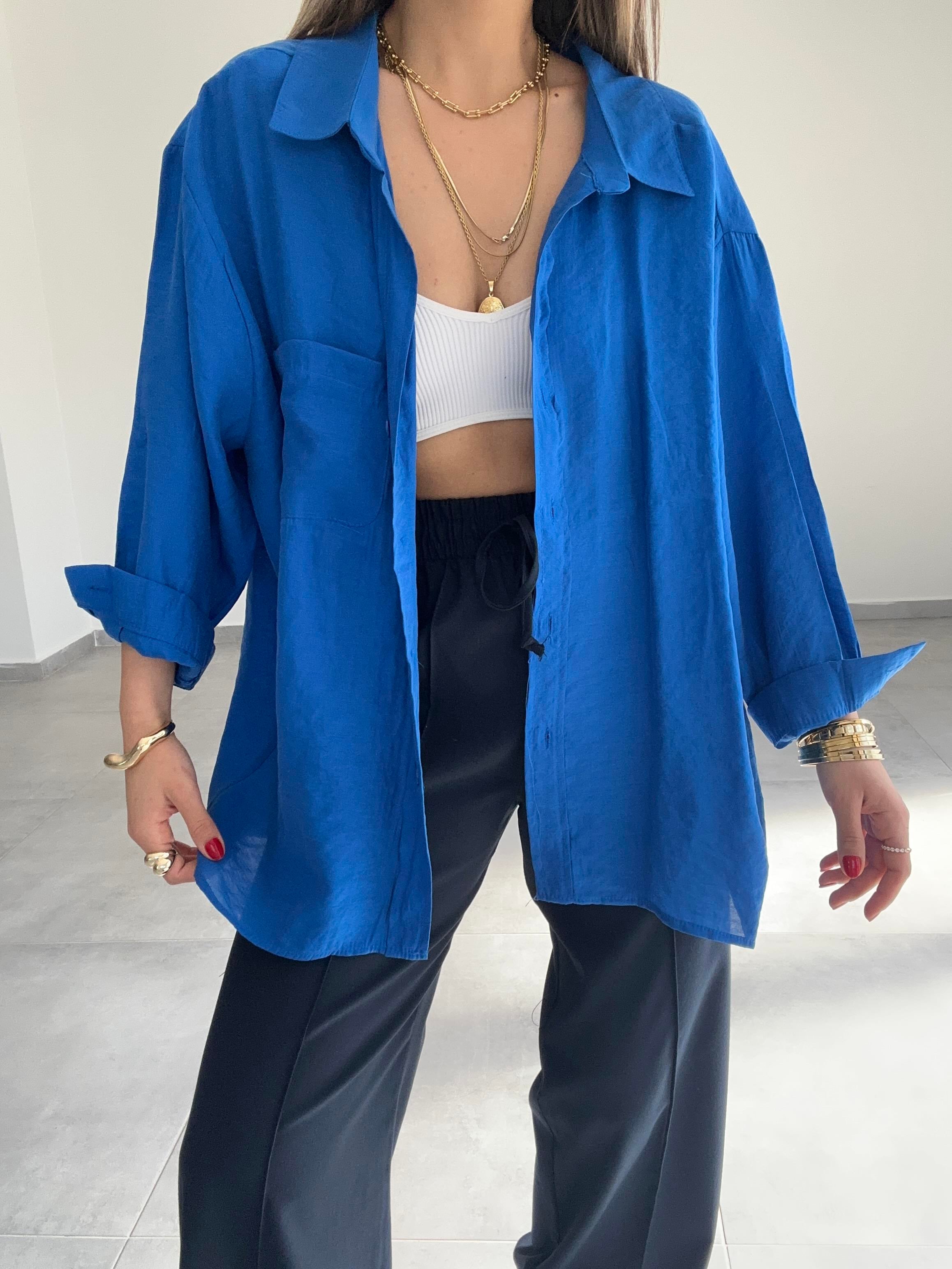 Sax Düşük Omuz Gömlek