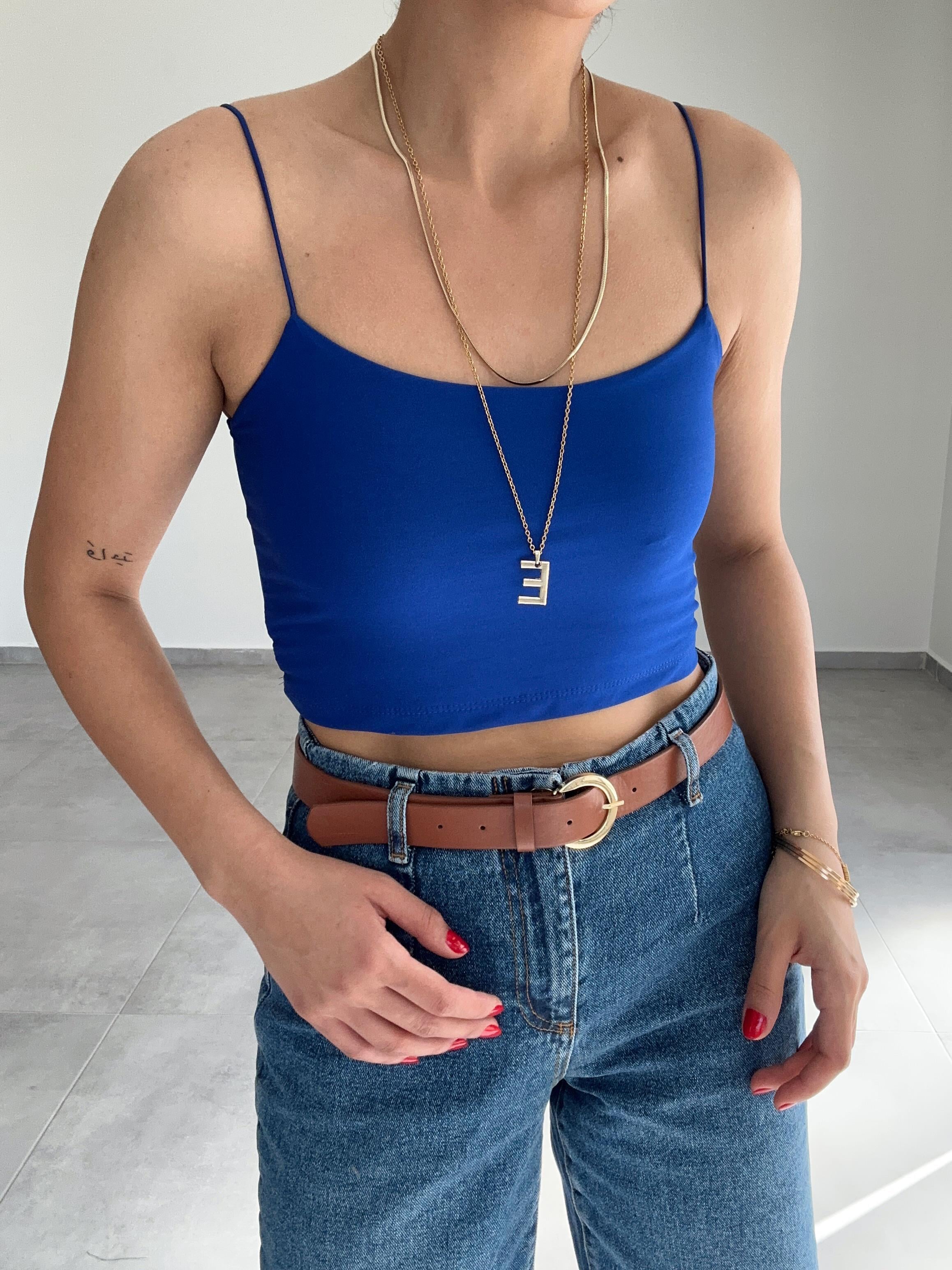 Sax Modal Askılı Kısa Crop