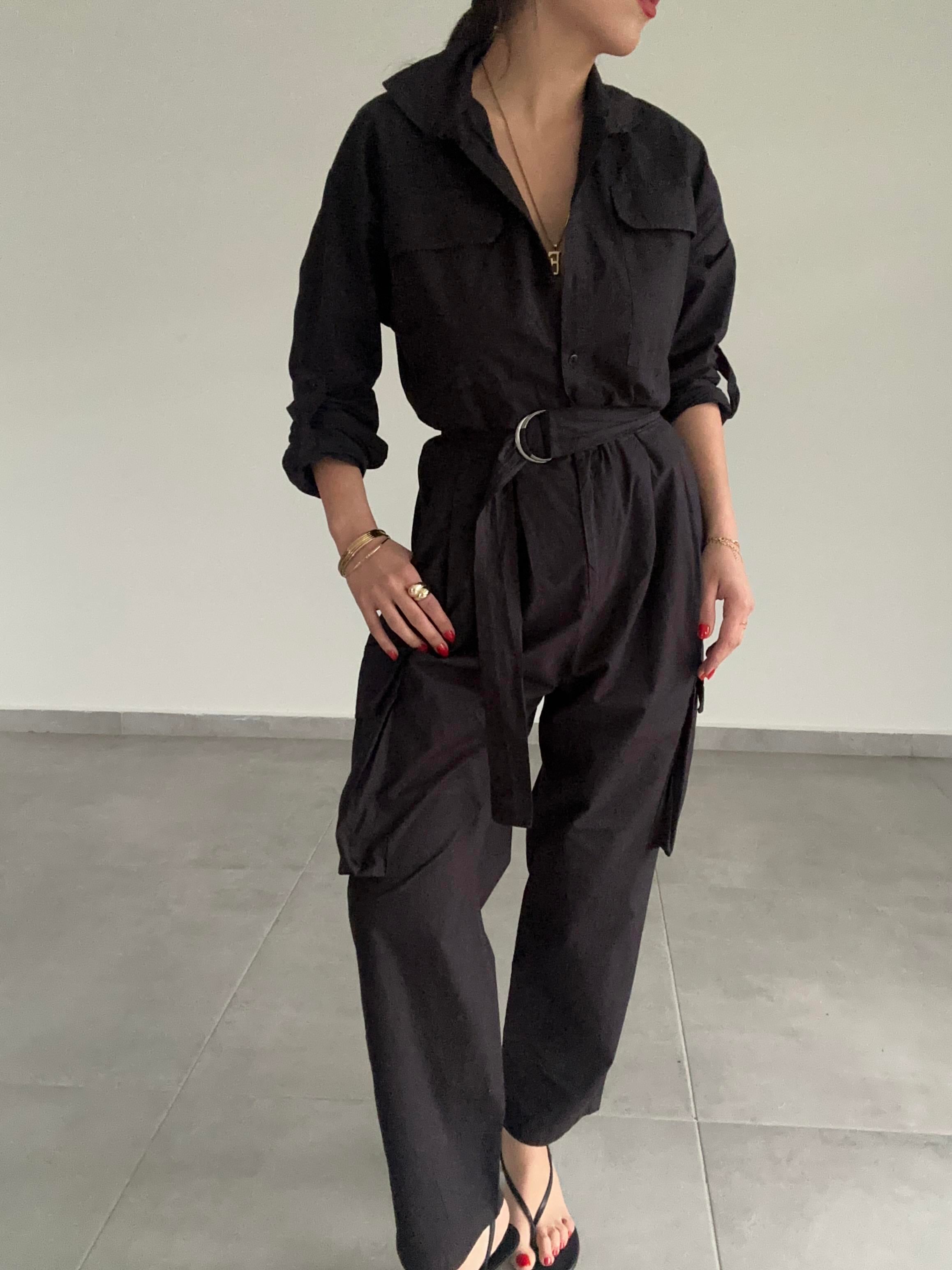 Siyah Kargo Cepli Tulum