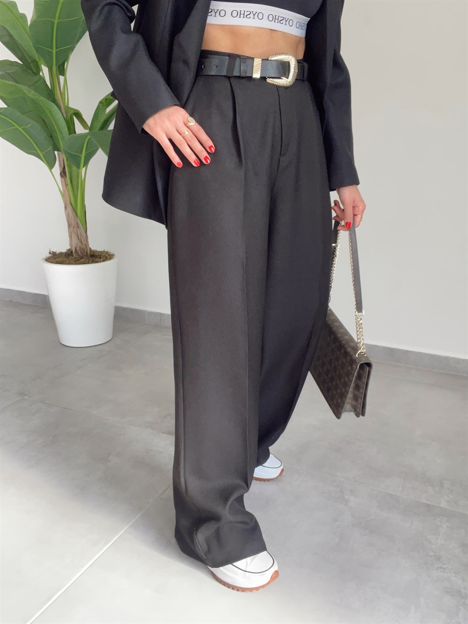 Siyah Palazzo Pantolon