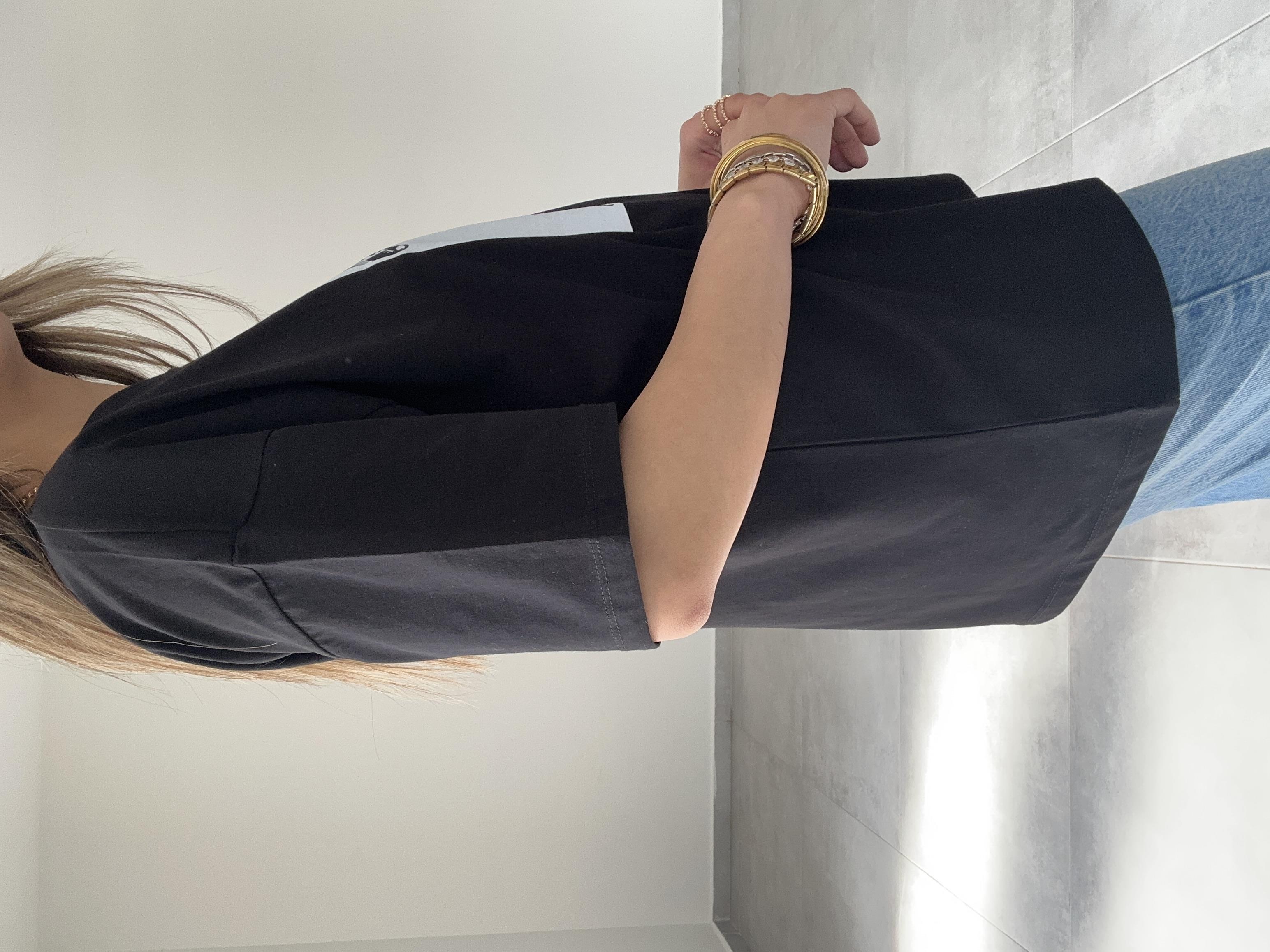 Siyah Zebra Desen Tshirt