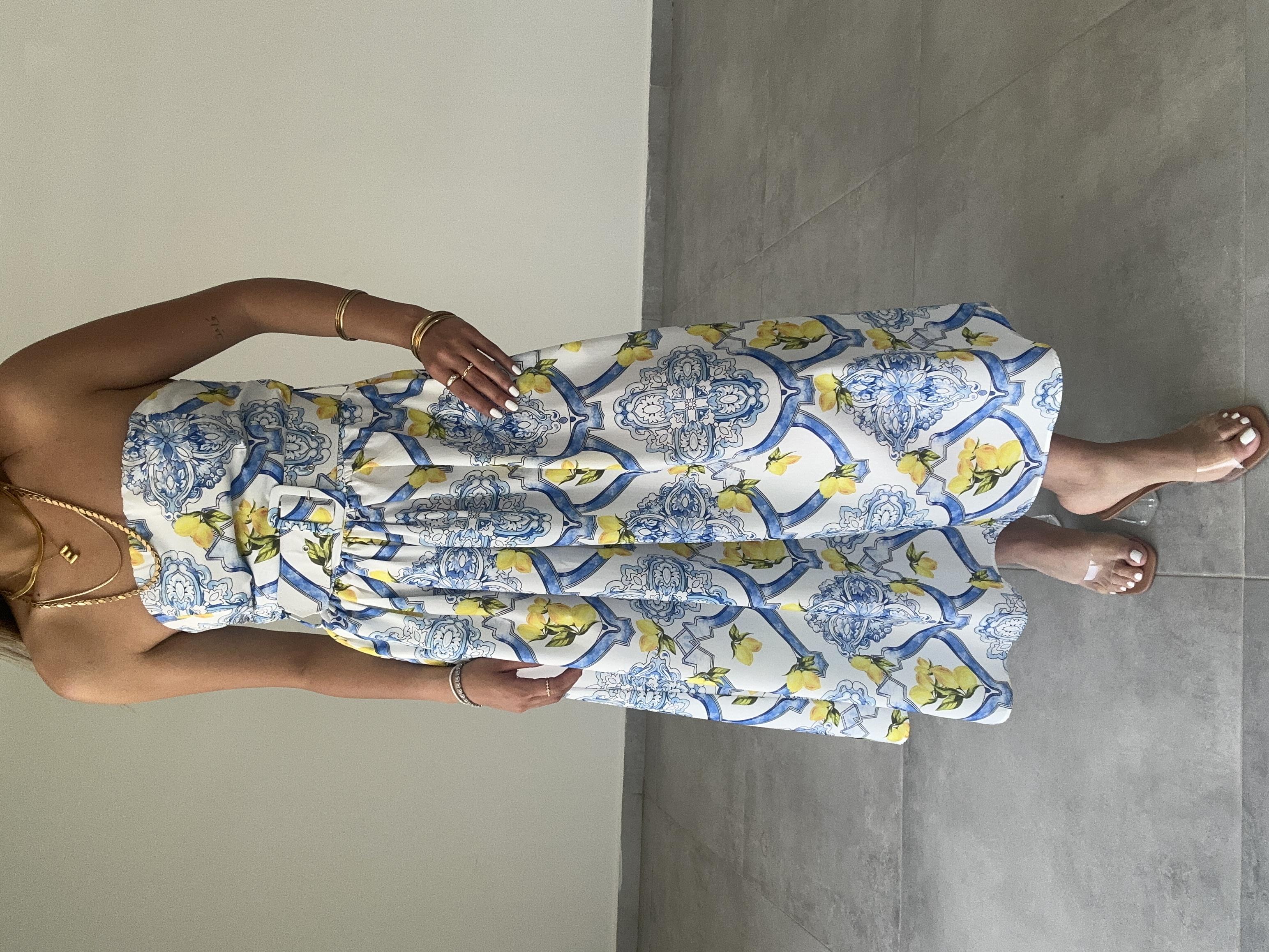 Straplez Kemerli Uzun Elbise