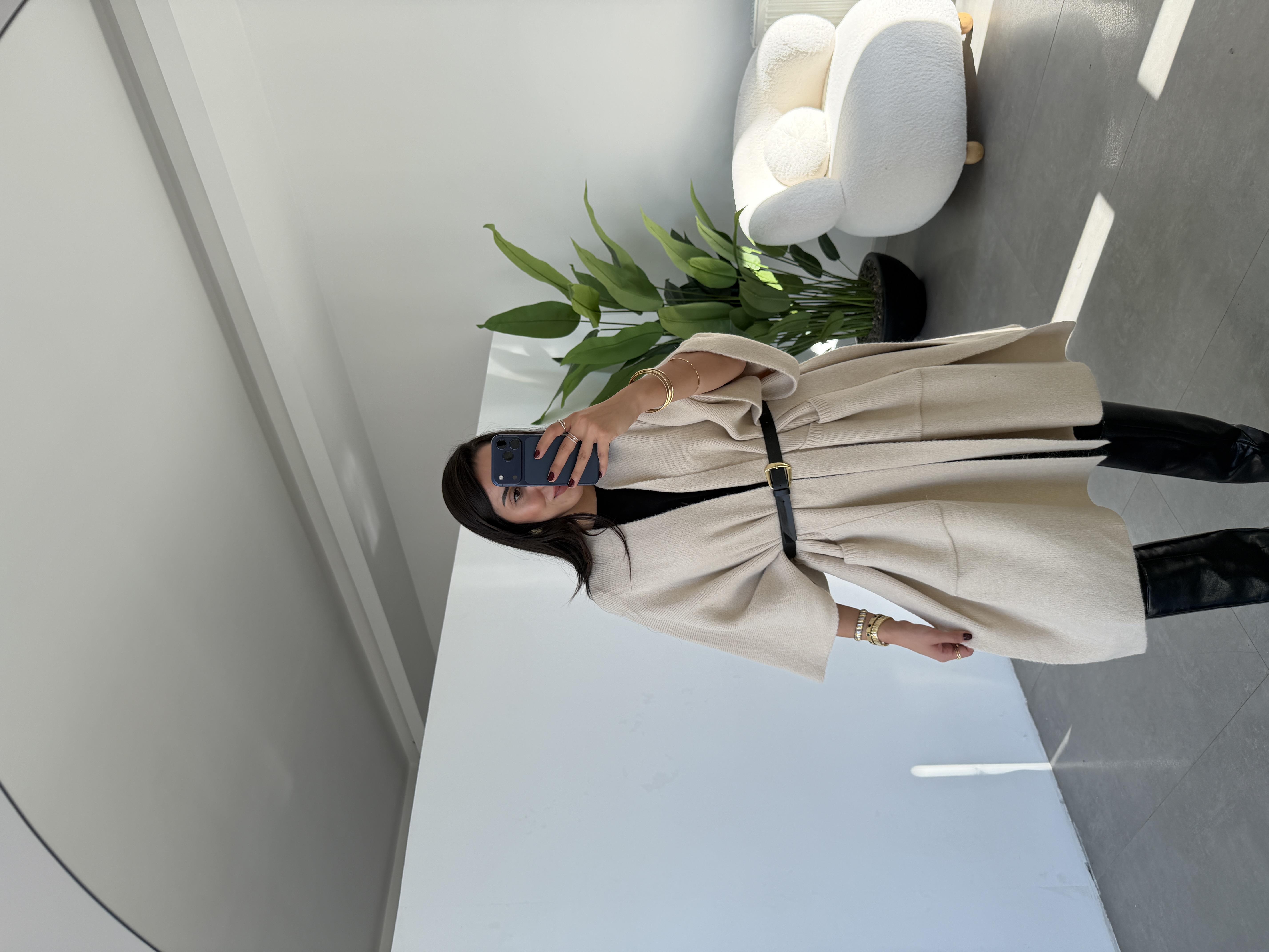 Taş Cepli Triko Panço