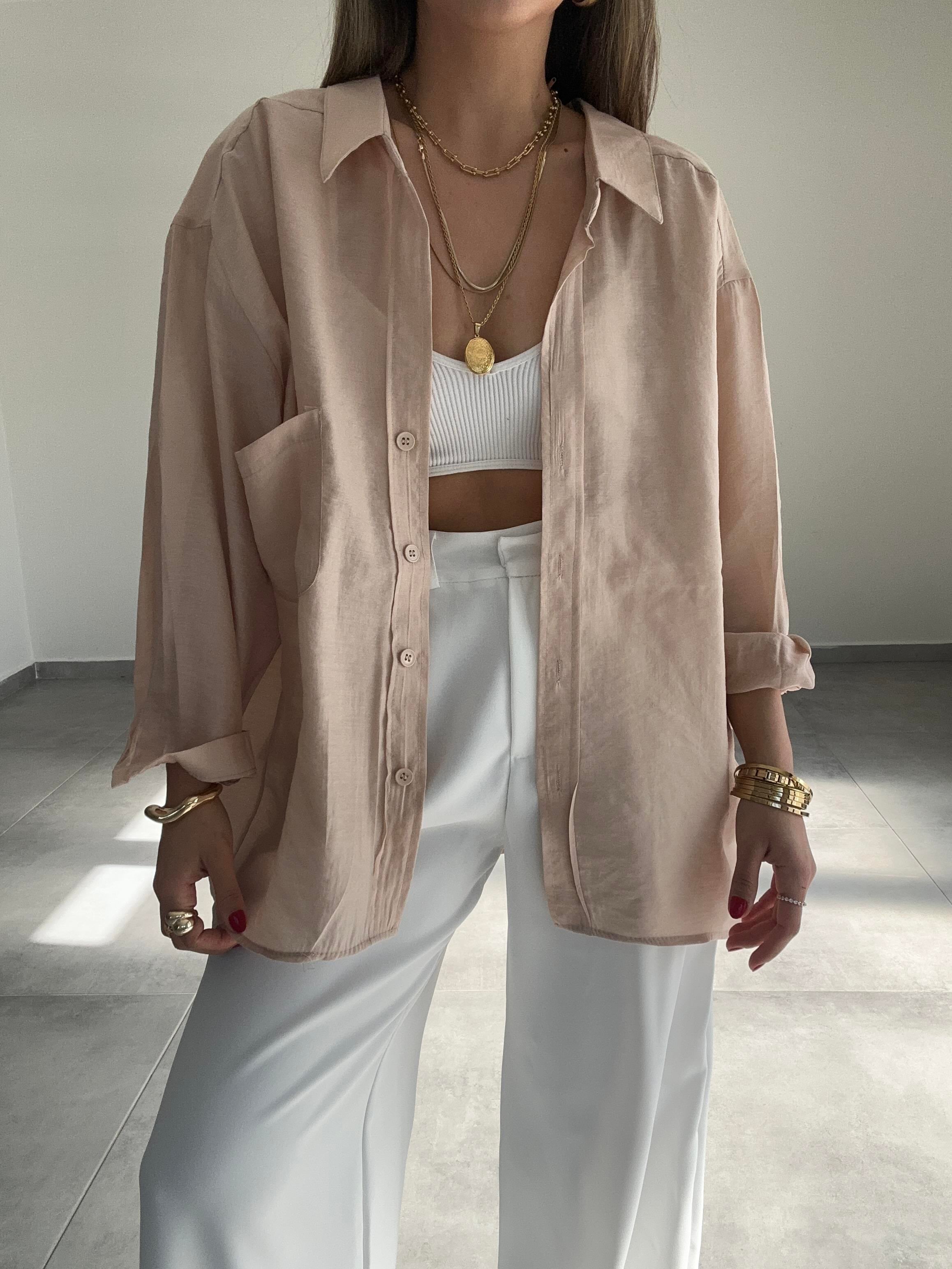 Taş Düşük Omuz Gömlek