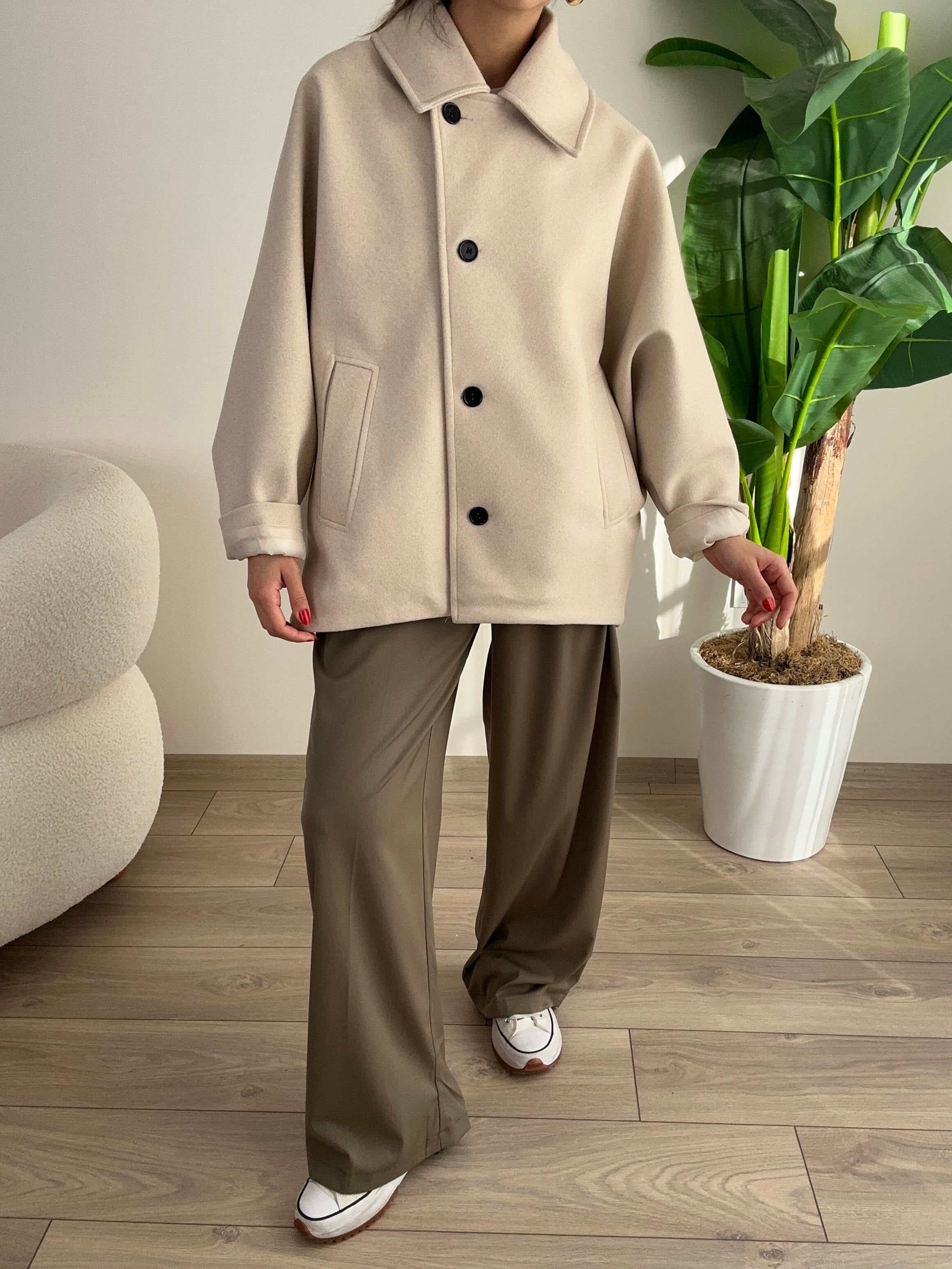 Taş Kaşe Kısa Kaban