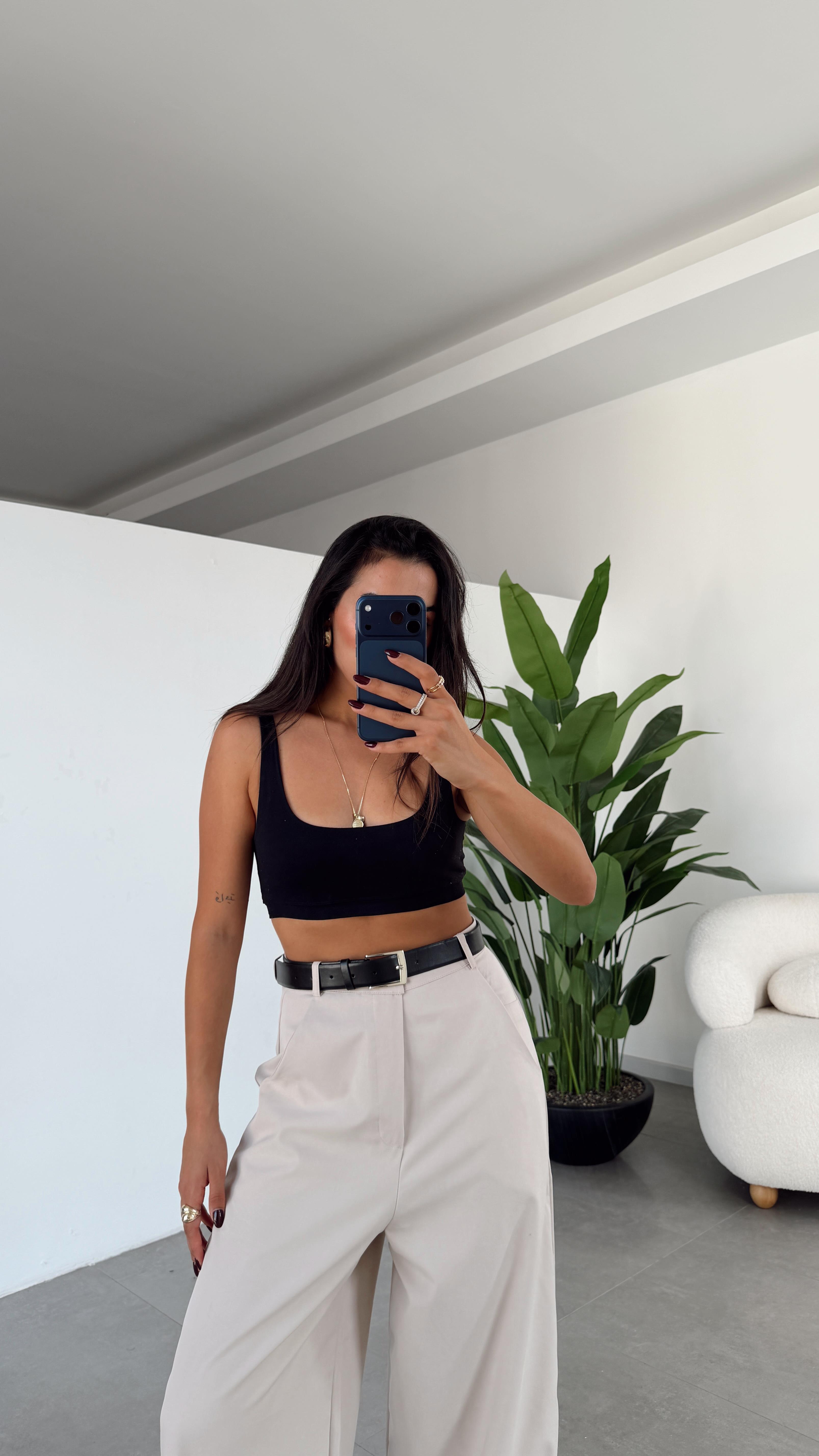 Taş Kemerli Havuç Pantolon