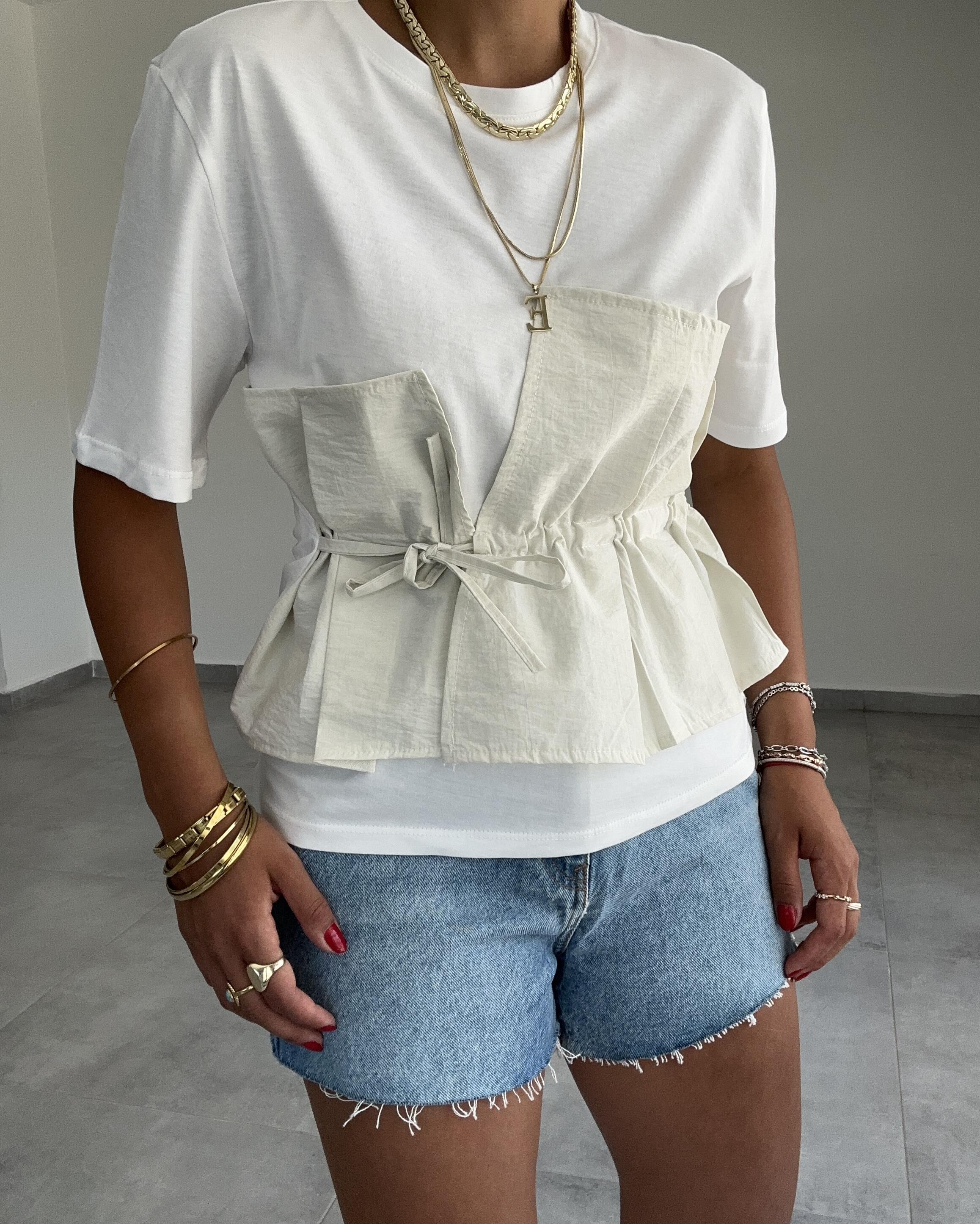 Taş Korsajlı Tshirt