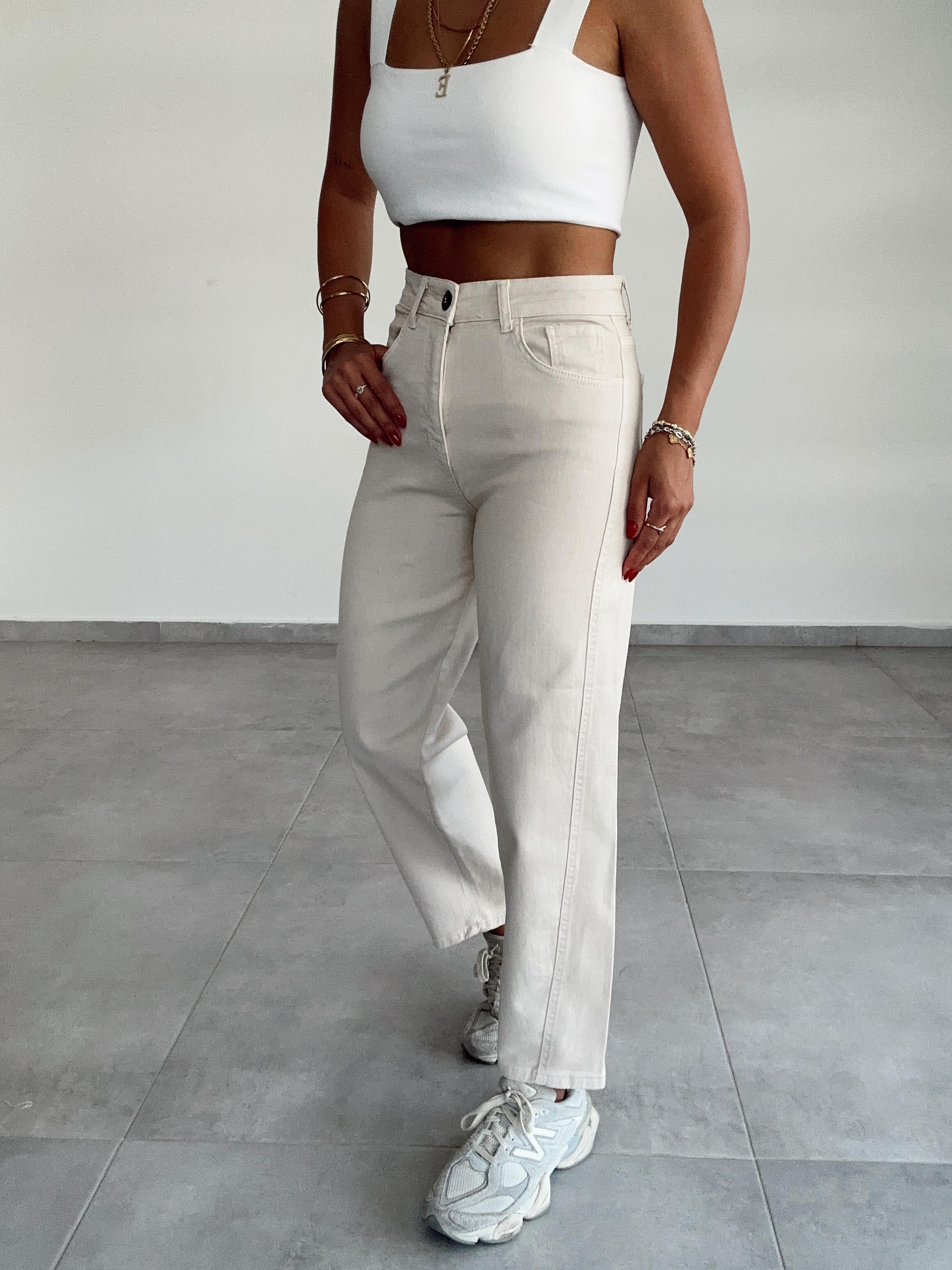 Taş Likralı Mom Jean