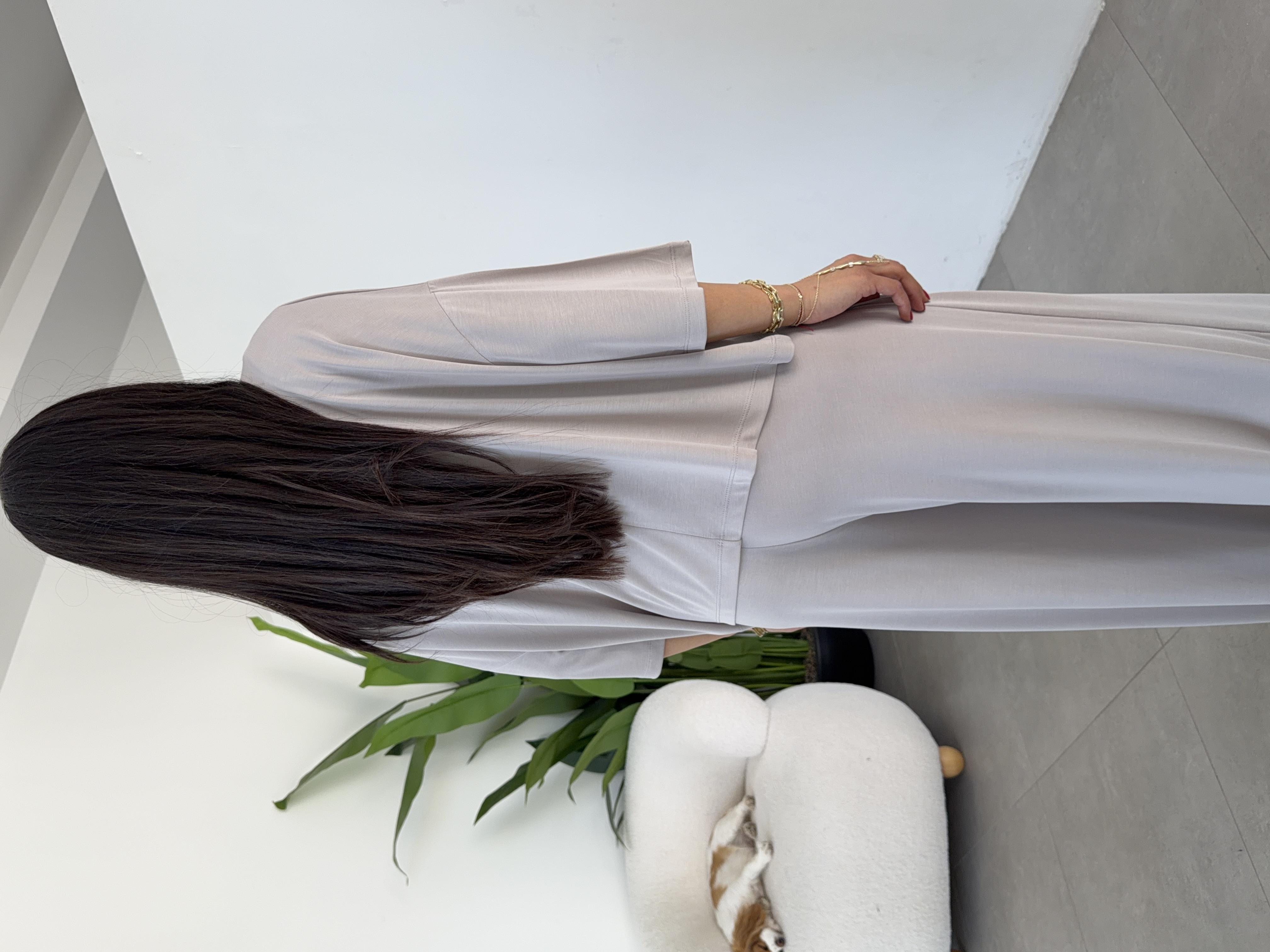 Comfort Taş Modal Düşük Kol T-Shirt