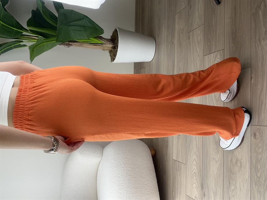 Turuncu Bürümcük Kimono Takım