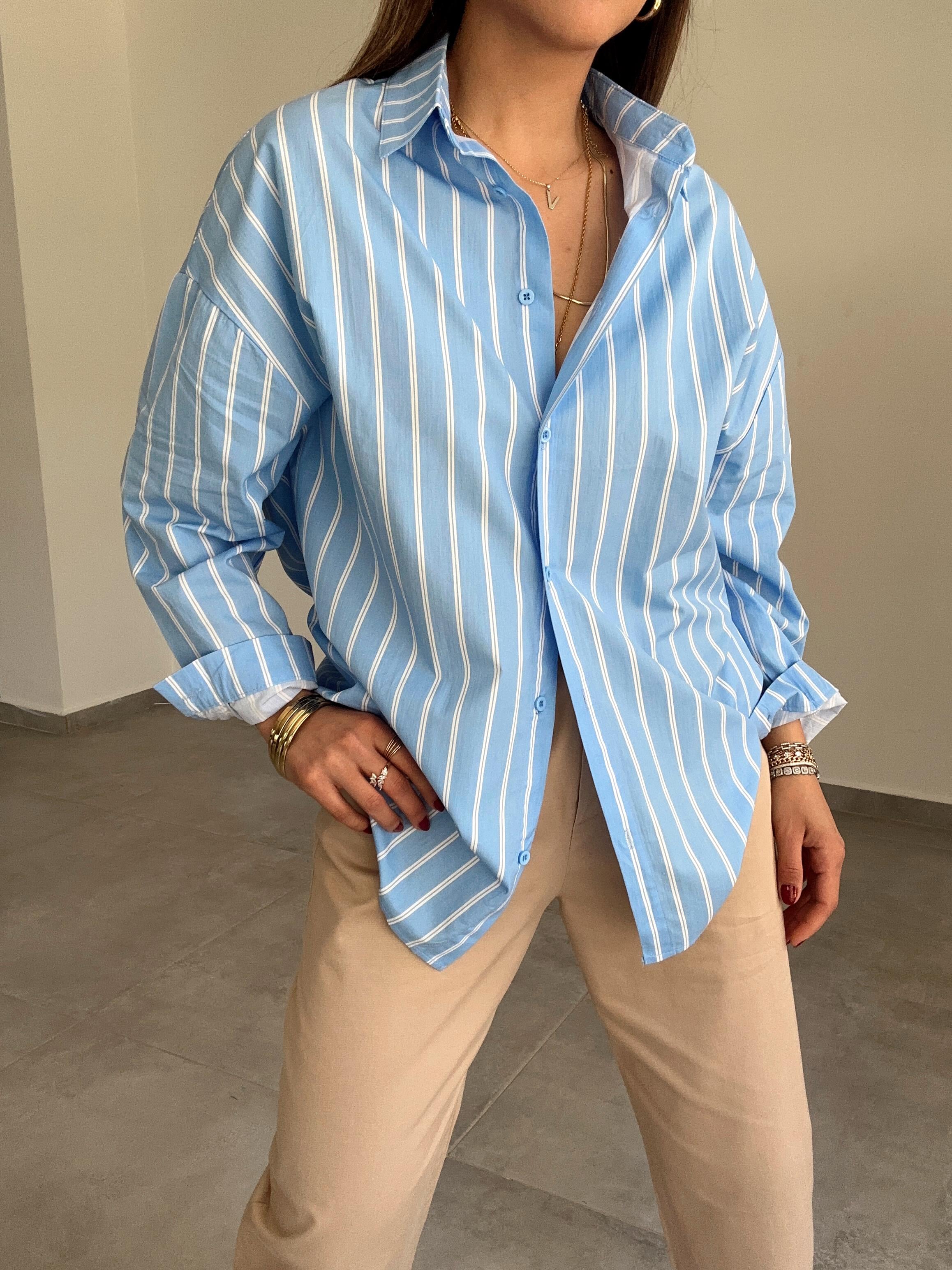 Vina Çizgili Gömlek