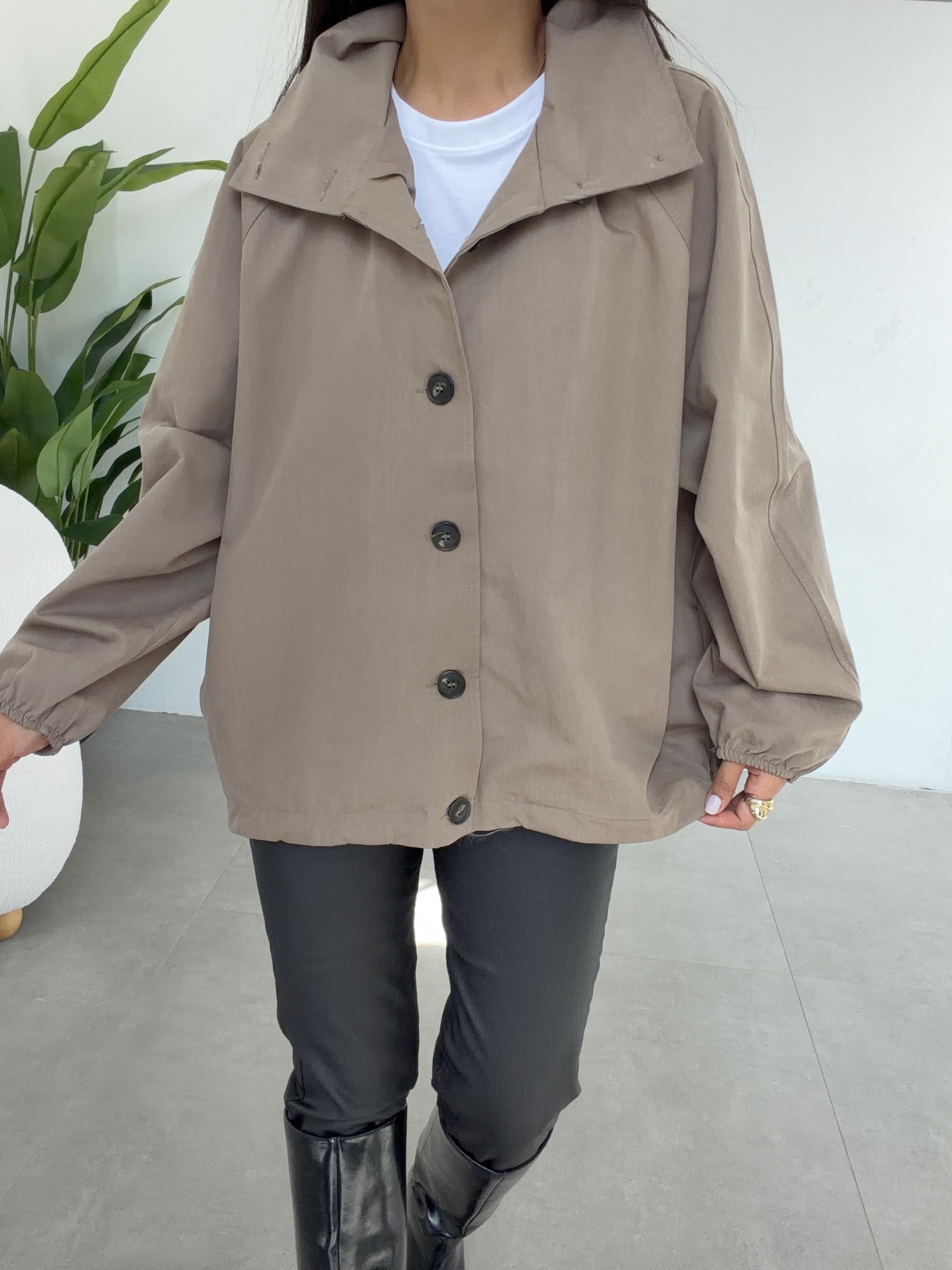 Vizon Beli Lastikli Trenç
