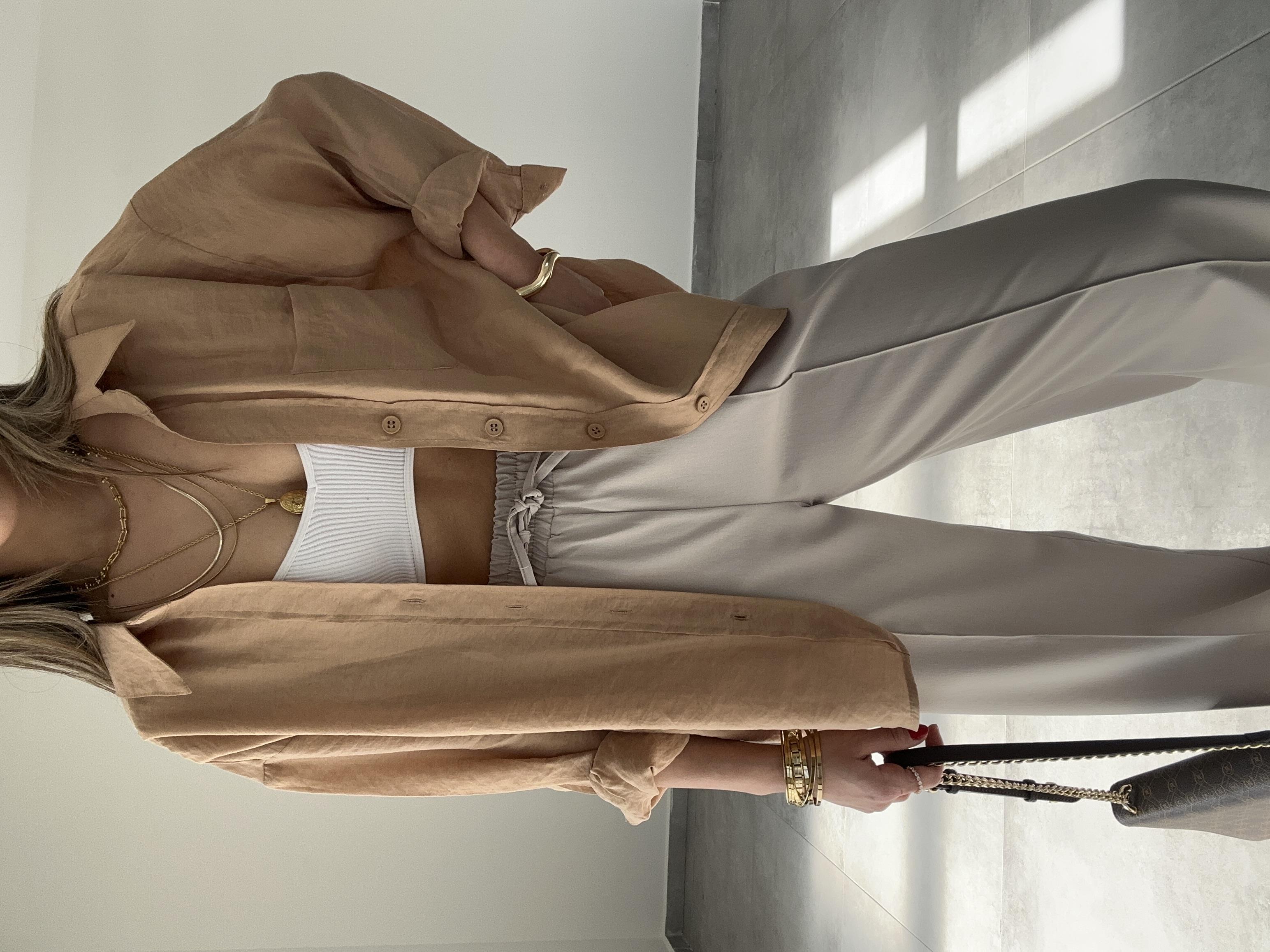 Vizon  Düşük Omuz Gömlek