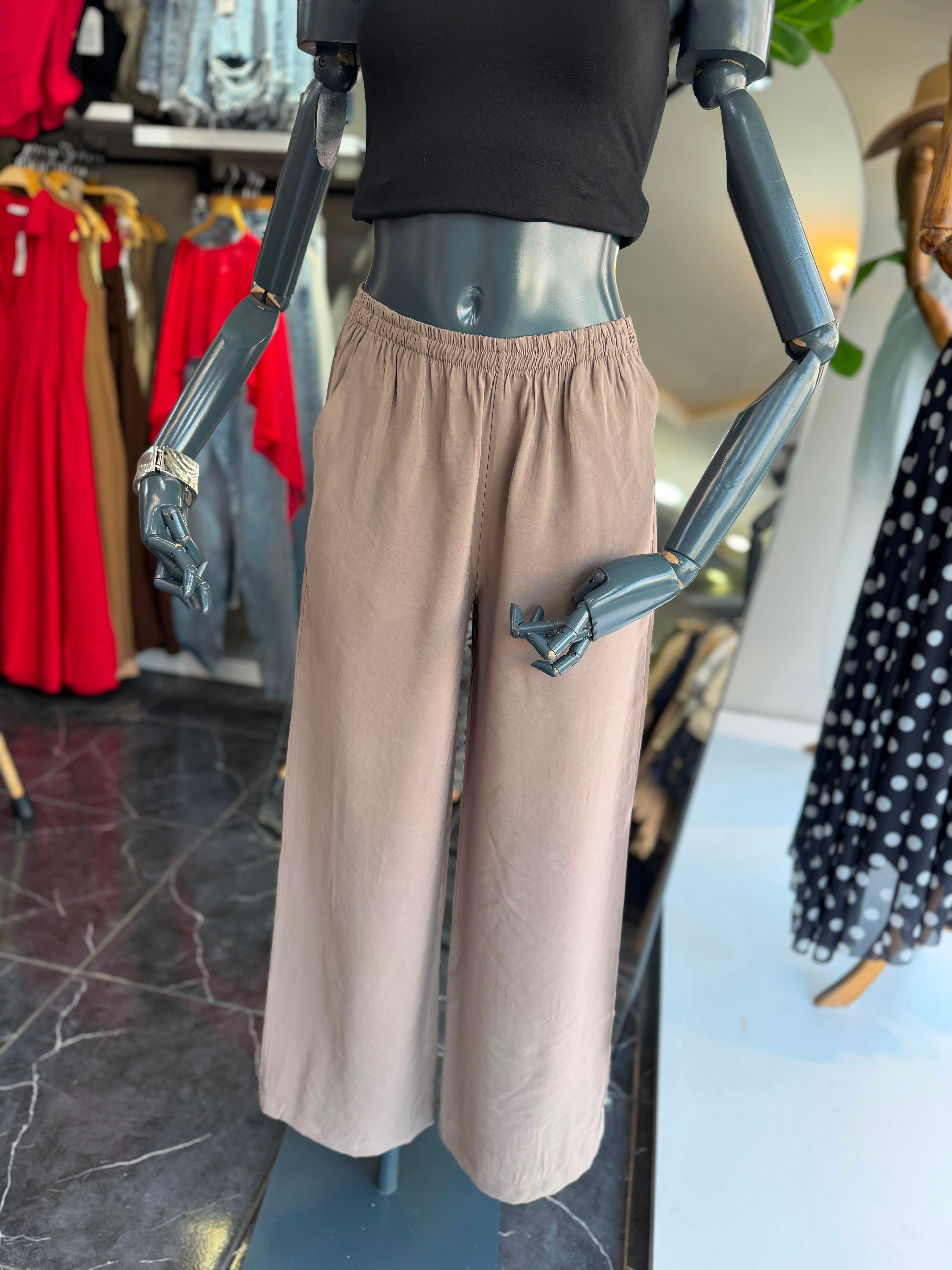 Vizon Fularlı Dökümlü Pantolon