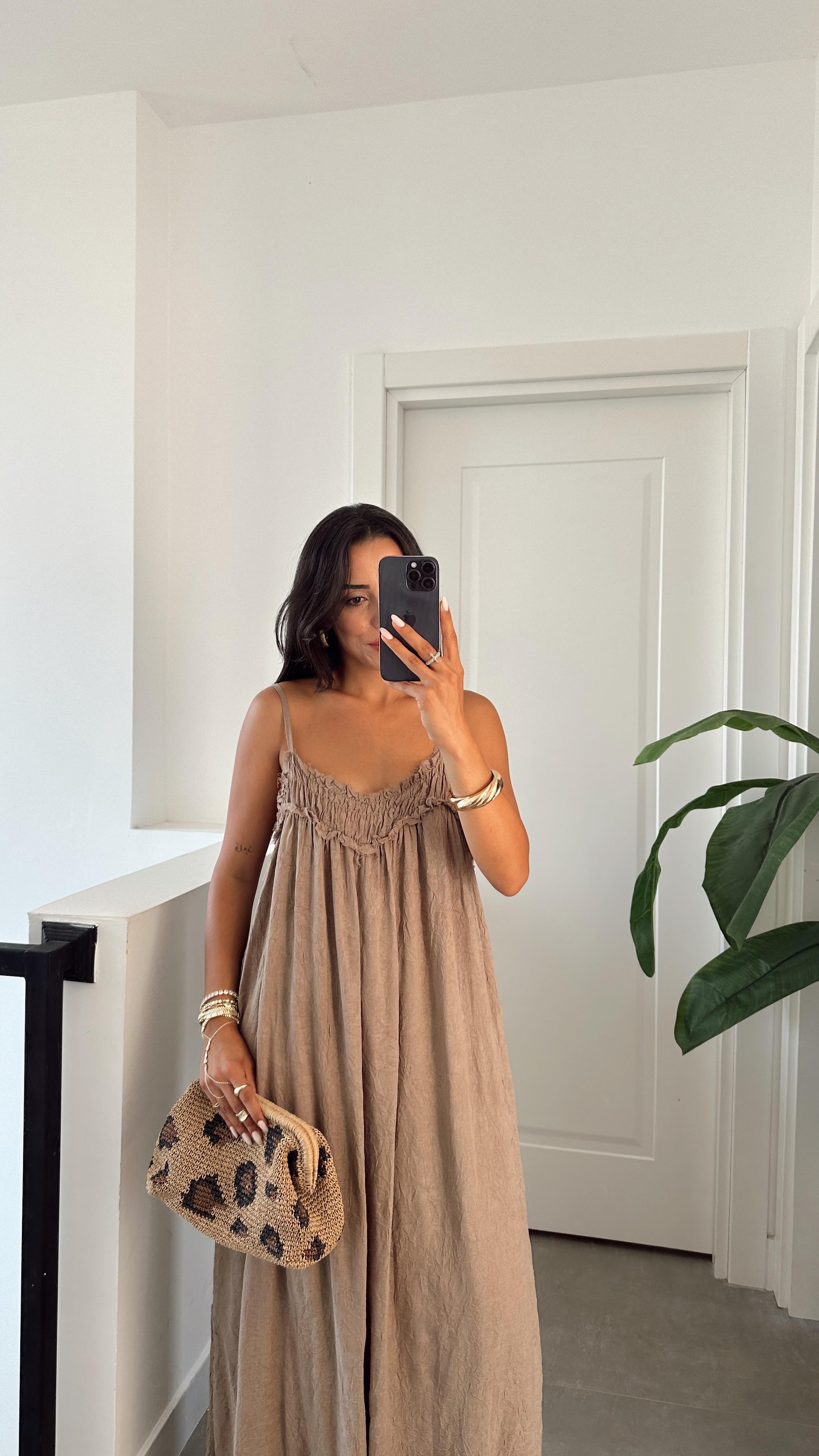 Vizon İp Askılı Elbise