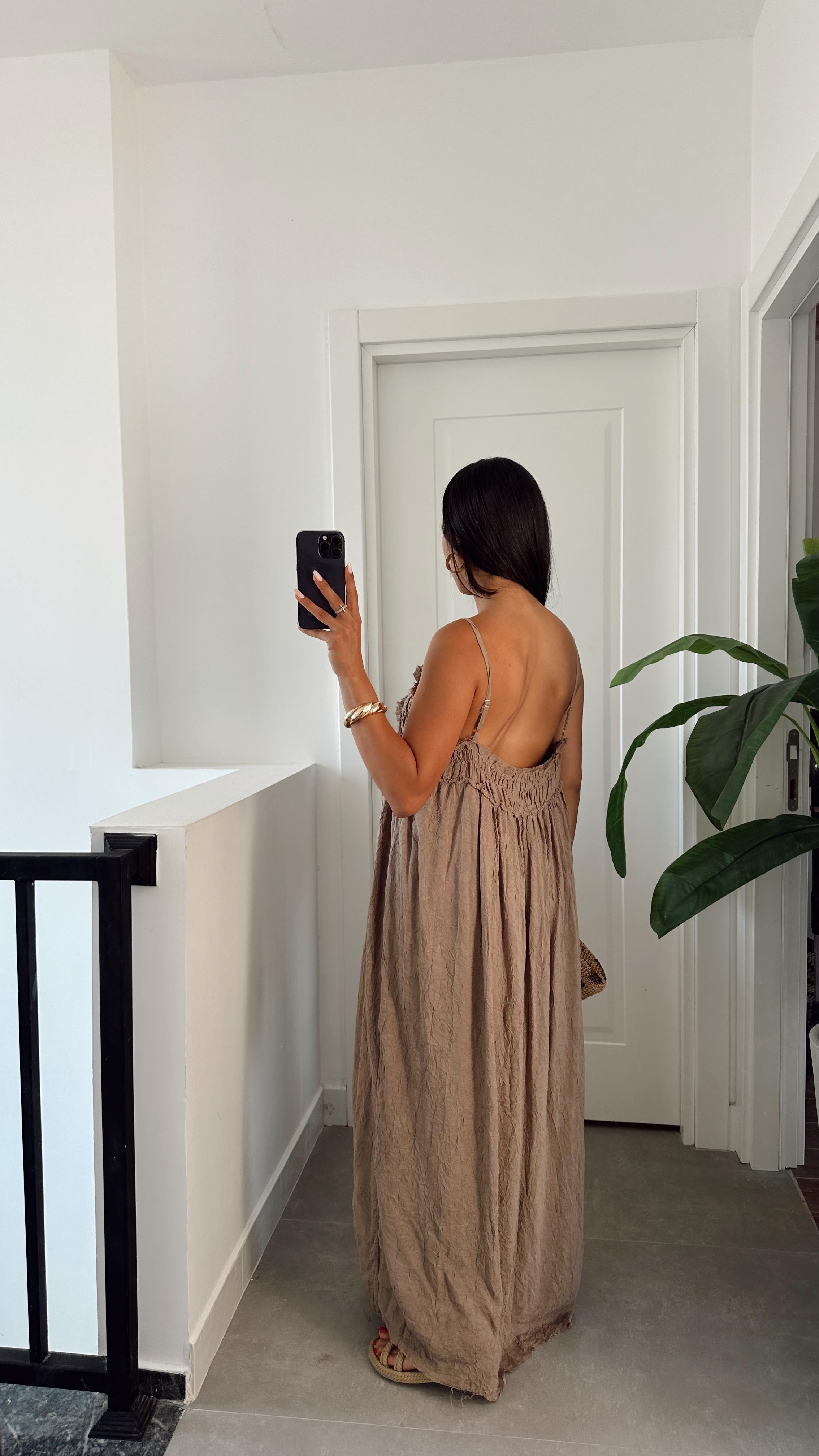 Vizon İp Askılı Elbise