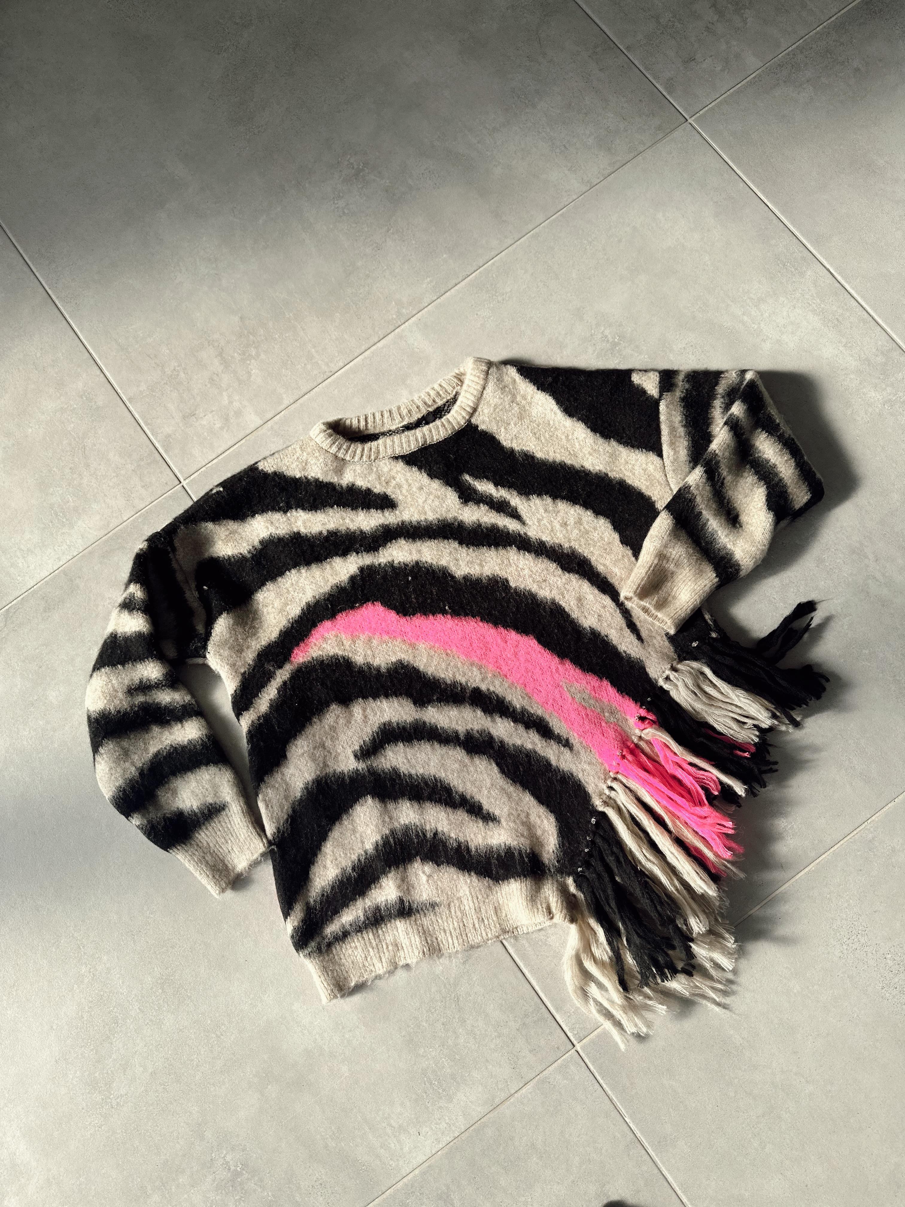 Vizon Püsküllü Triko Kazak