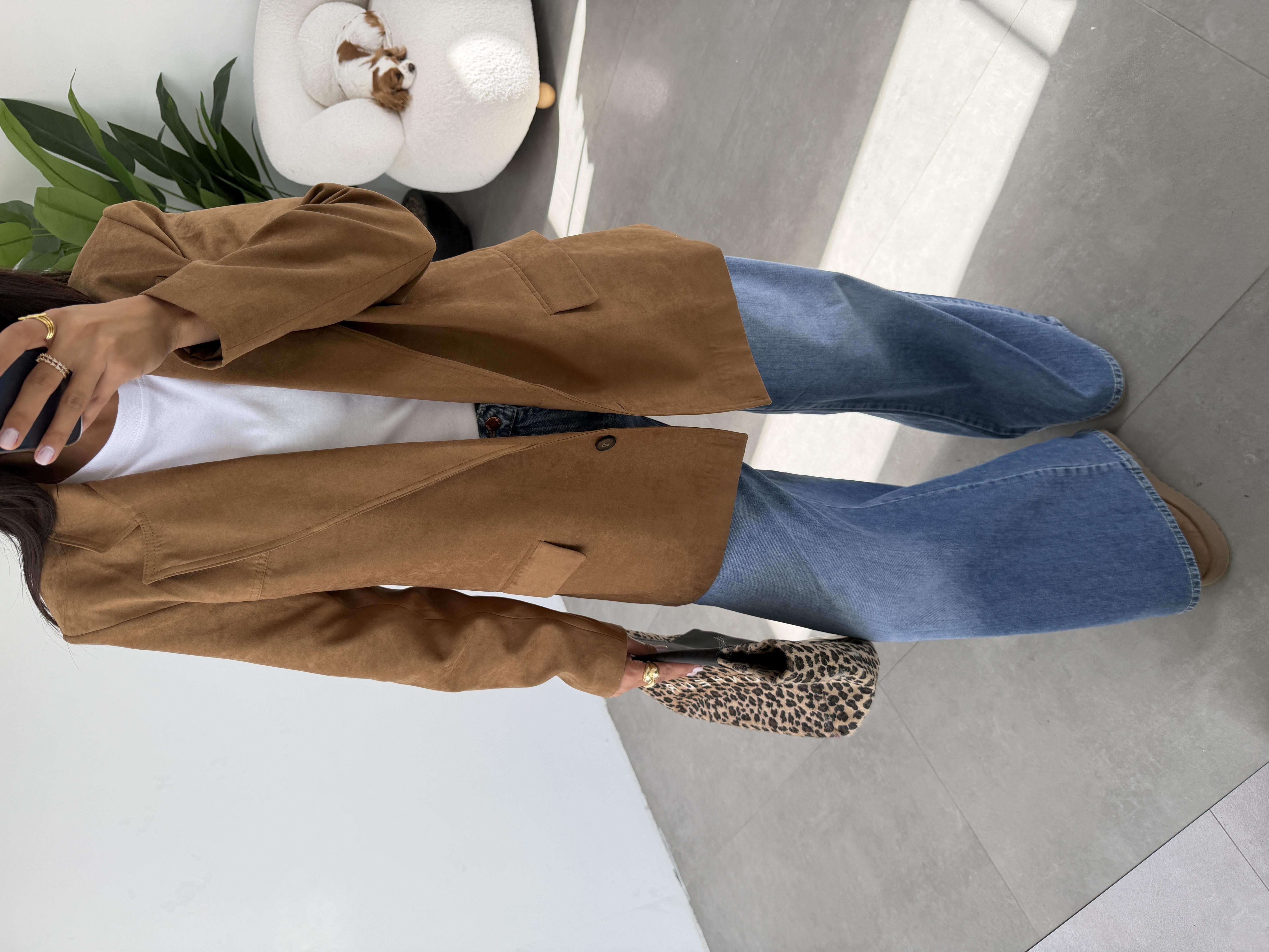 Vizon Süet Blazer Ceket
