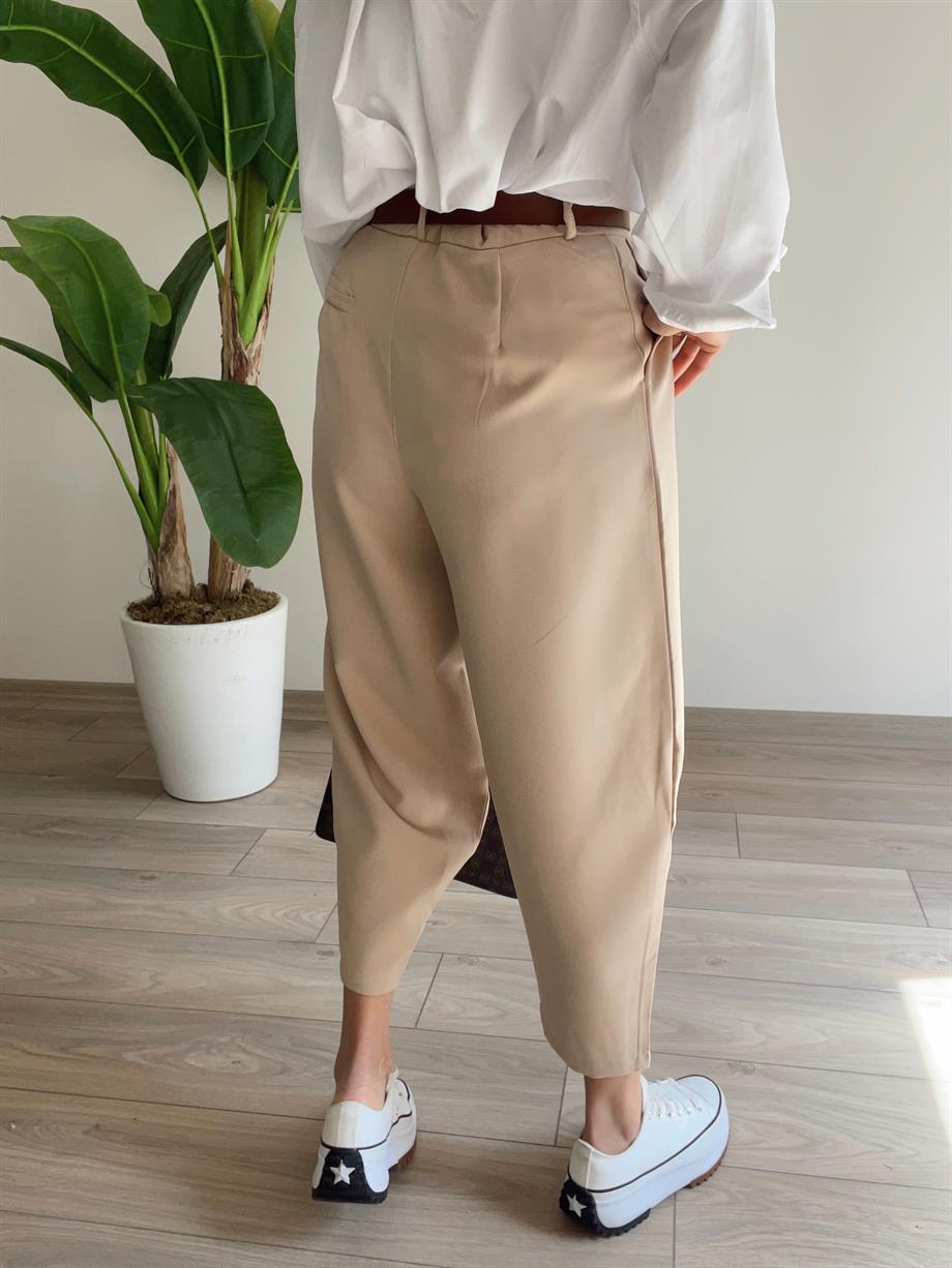 Wendi Bej Şalvar Pantolon