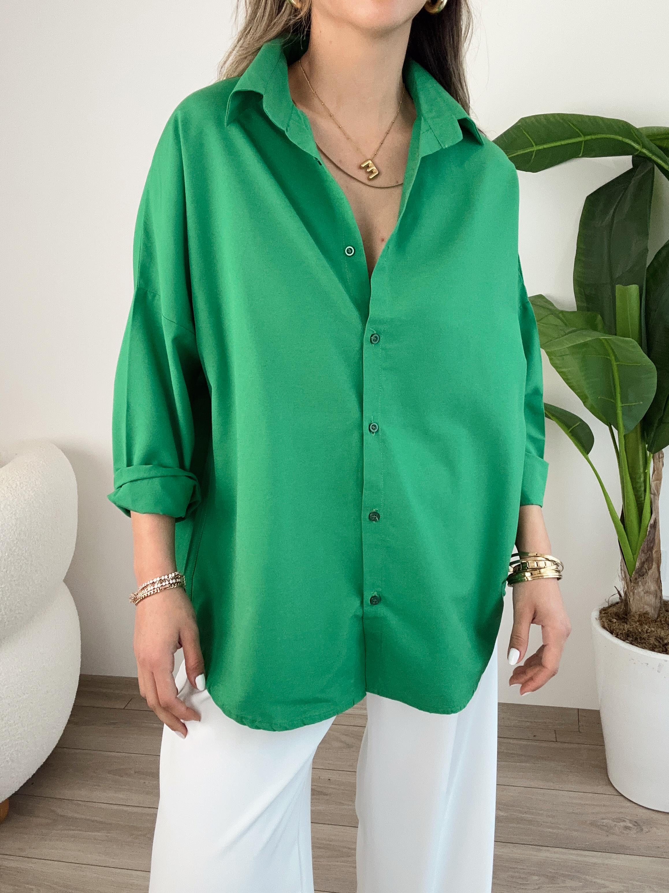 Yeşil Oversize Gömlek