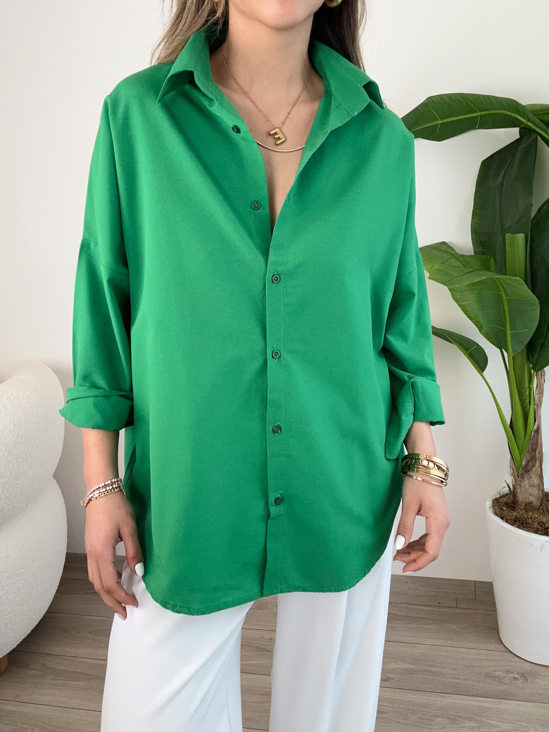Yeşil Oversize Gömlek