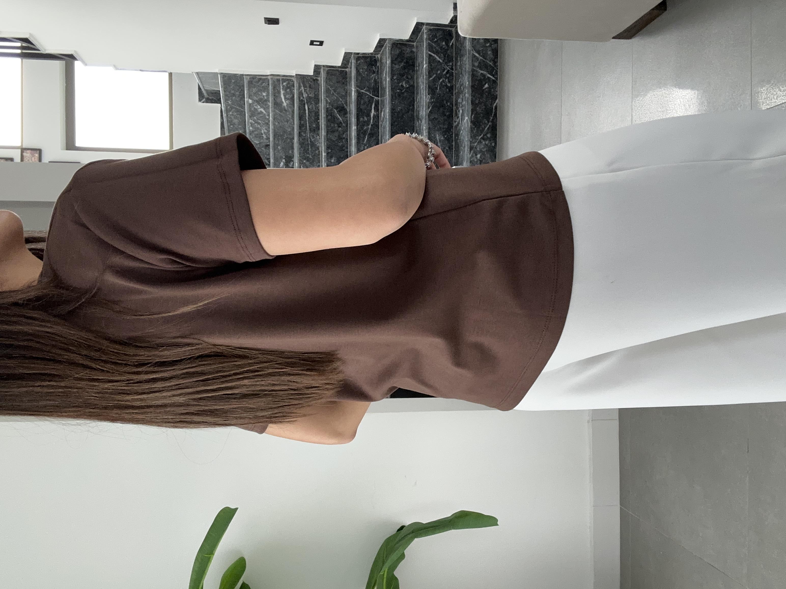 Zr Kahve Bisiklet Yaka Basic Tişört