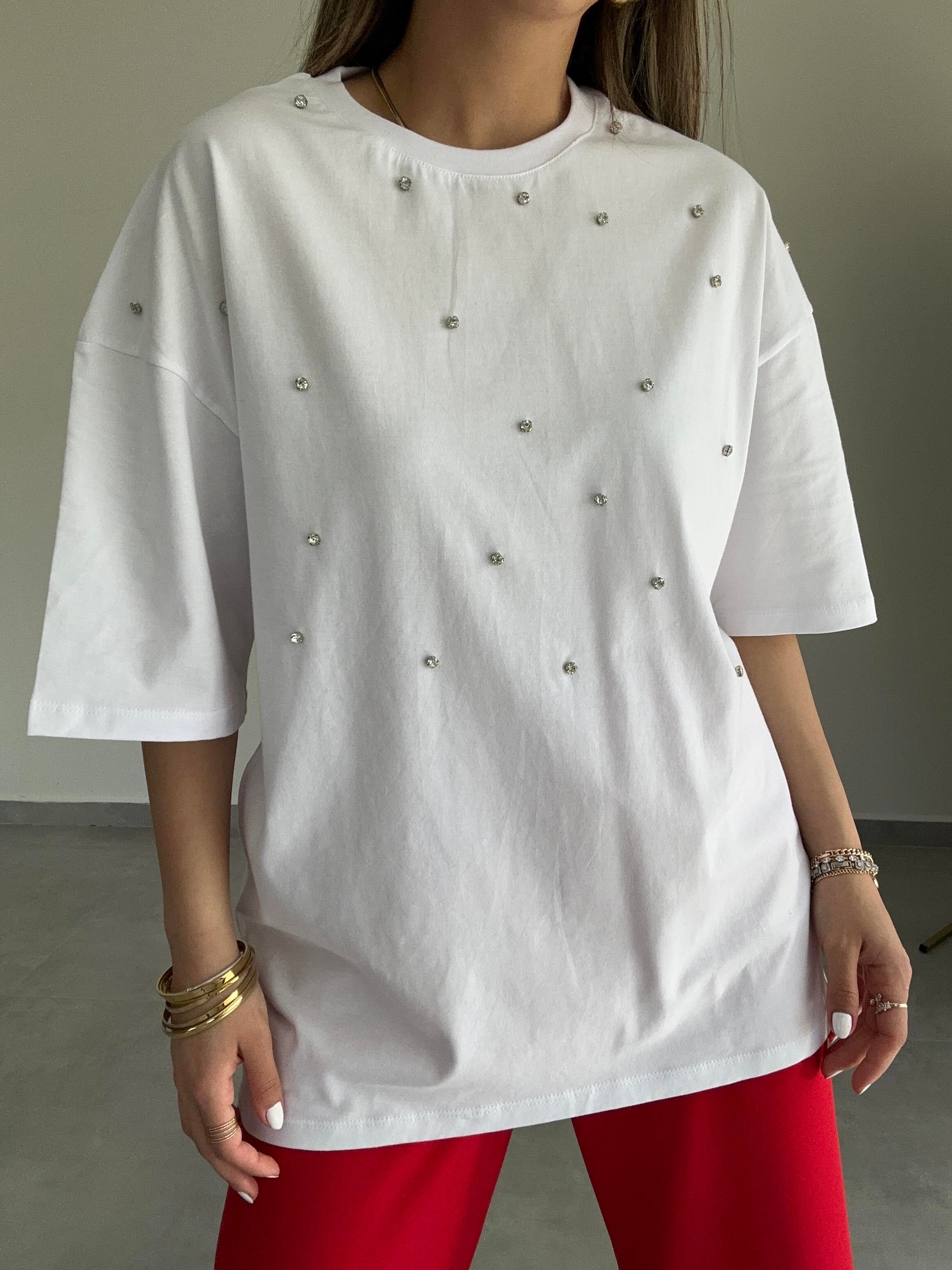 Zra Taşlı Tişört