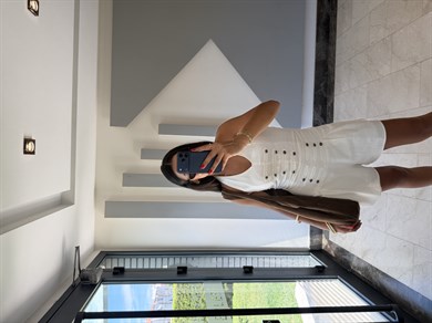Açık Ekru Halter Yaka Bluz