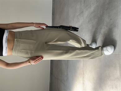 Açık Haki Palazzo Paça Pantolon