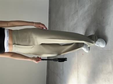 Açık Haki Palazzo Paça Pantolon