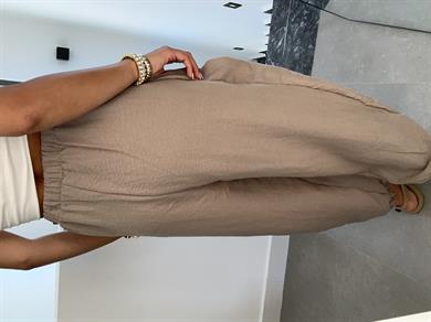 Açık Haki Tasarım Şalvar Pantolon