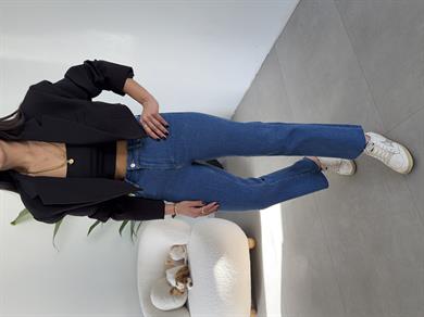 Açık Mavi Bootcut Kesik Paça Jean