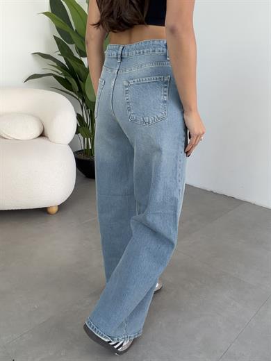 Açık Mavi Geniş Paça Palazzo Pantolon