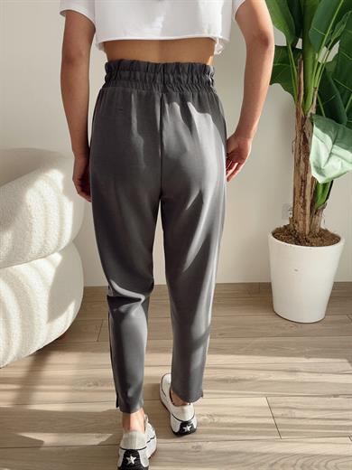 Antrasit Beli Lastikli Eşofman