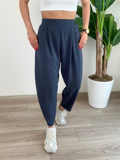 Antrasit Bombeli Yandan Fermuarlı Pantolon