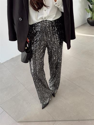 Antrasit Gümüş Payet Pantolon