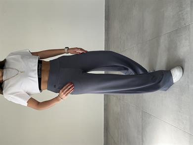 Antrasit Modal Kumaş Bol Paça Eşofman