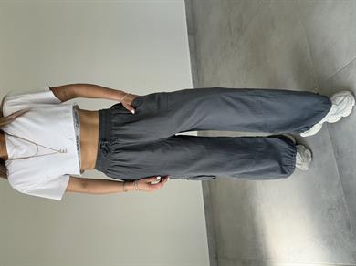 Antrasit Paçası Bağcıklı Kete Salaş Pantolon