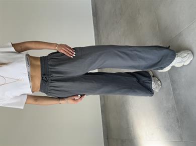 Antrasit Paçası Bağcıklı Kete Salaş Pantolon