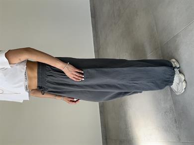 Antrasit Paçası Bağcıklı Kete Salaş Pantolon