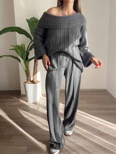 Antrasit Poliviskon Pantolon