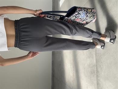 Antrasit Scuba Paça Pileli Eşofman