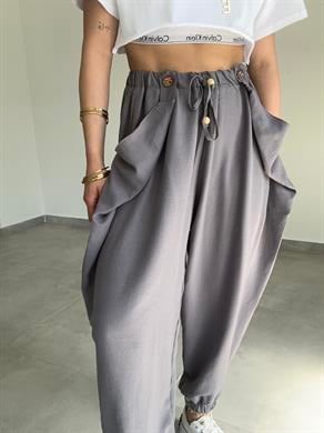 Antrasit Tasarım Şalvar Pantolon